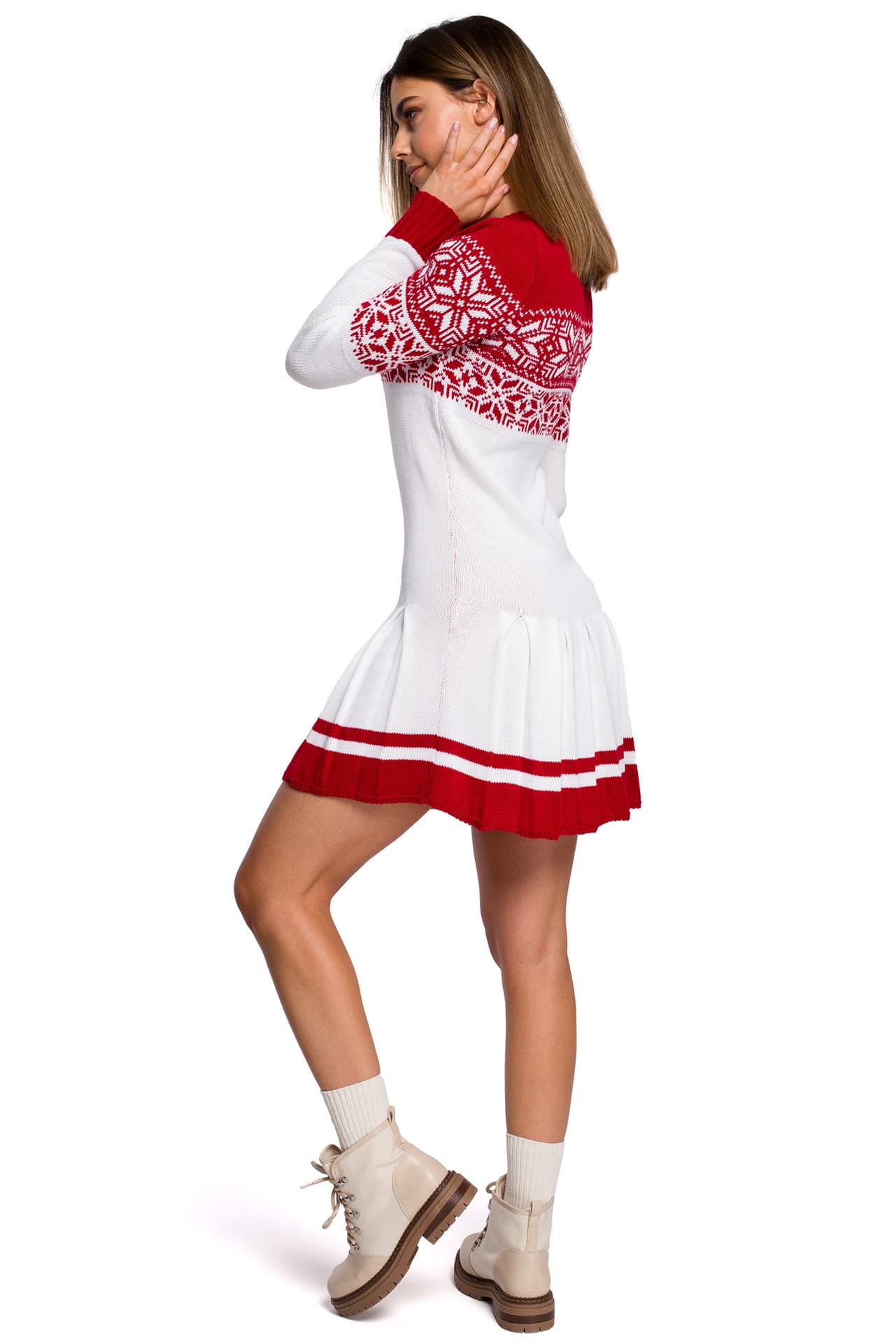 

MXS01 Świąteczna sukienka swetrowa - biała (kolor biały, rozmiar uniwersalny)