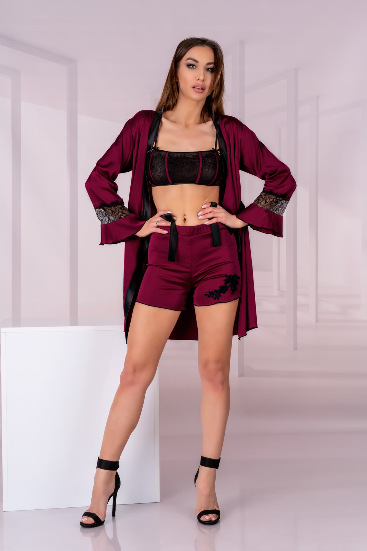 

Nineras Cllaret Collection komplet (kolor WINE RED, rozmiar S/M)