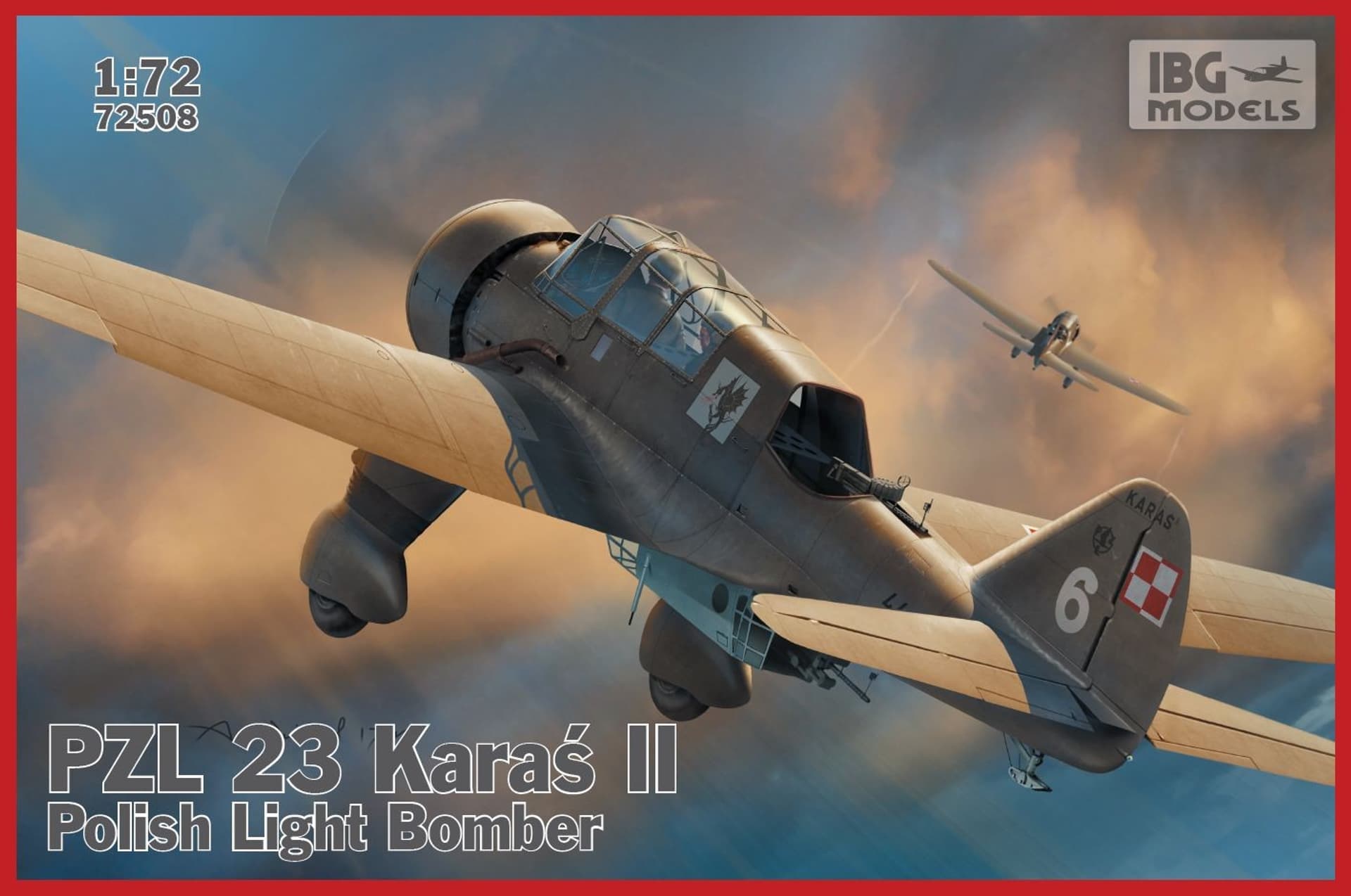 

Model plastikowy PZL.23 Karaś II polski, lekki bombowiec