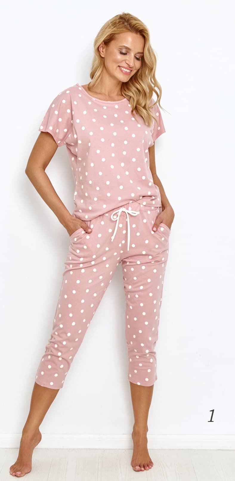 

PIŻAMA TARO 2860 CHLOE SS23 (kolor brudny róż, rozmiar L)