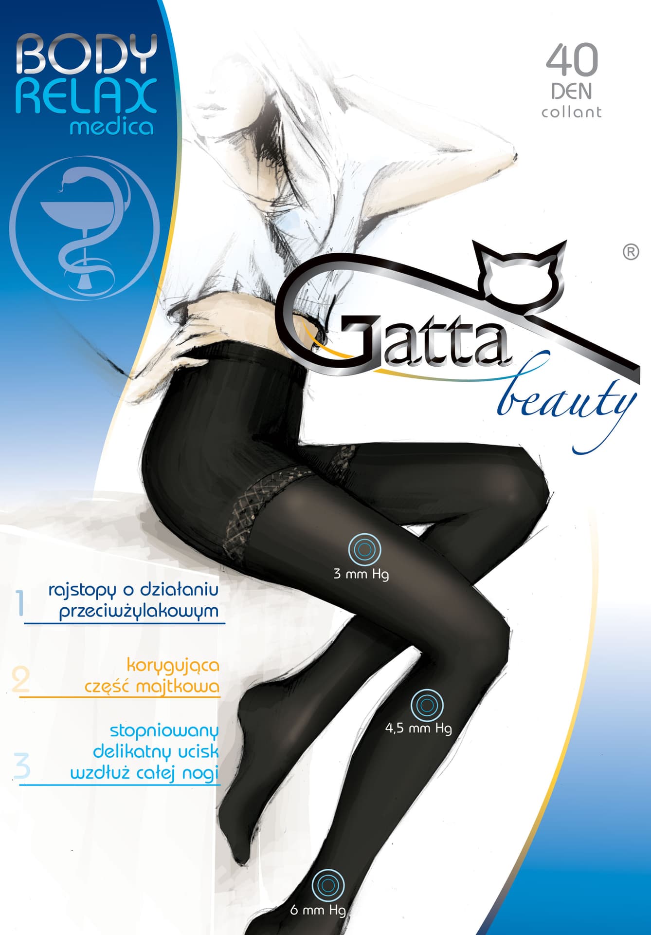 

RAJSTOPY GATTA B RELAXMEDICA 40XL (kolor golden, rozmiar 5)