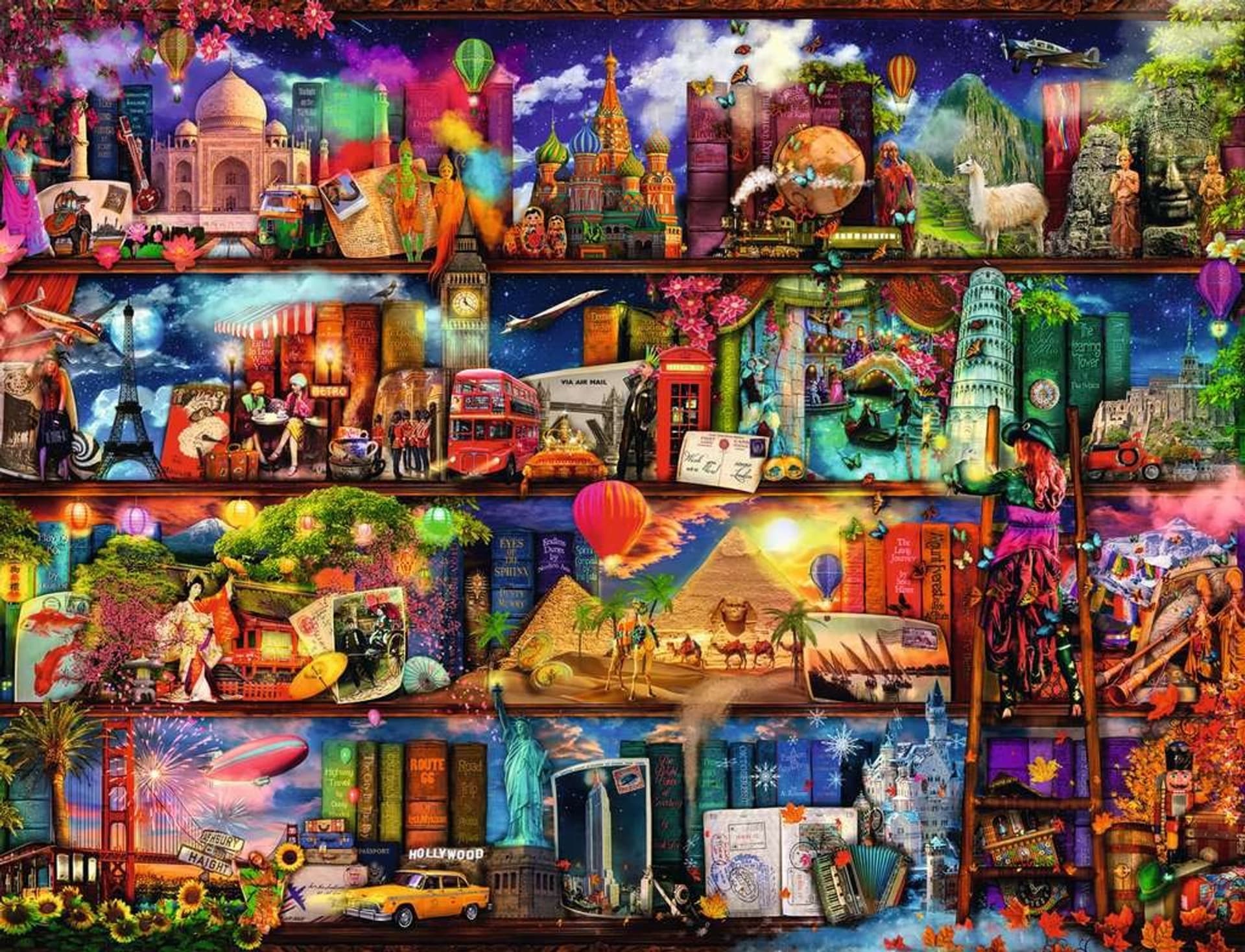 

Puzzle 2000 elementów Świat książek