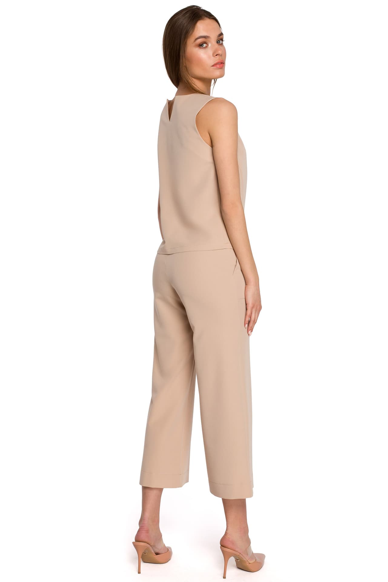 

S256 Spodnie 7/8 - beżowe (kolor beż, rozmiar L)