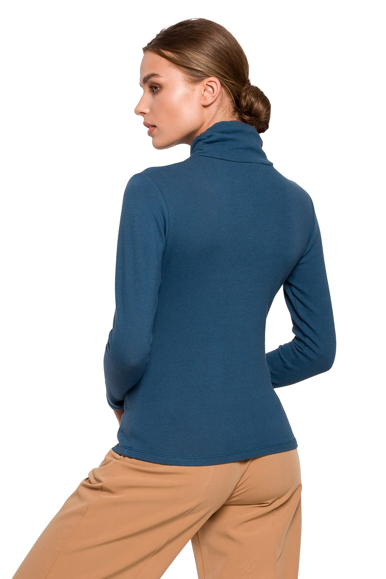 

S278 Golf z marszczeniem na boku - morski (kolor morski, rozmiar XL)