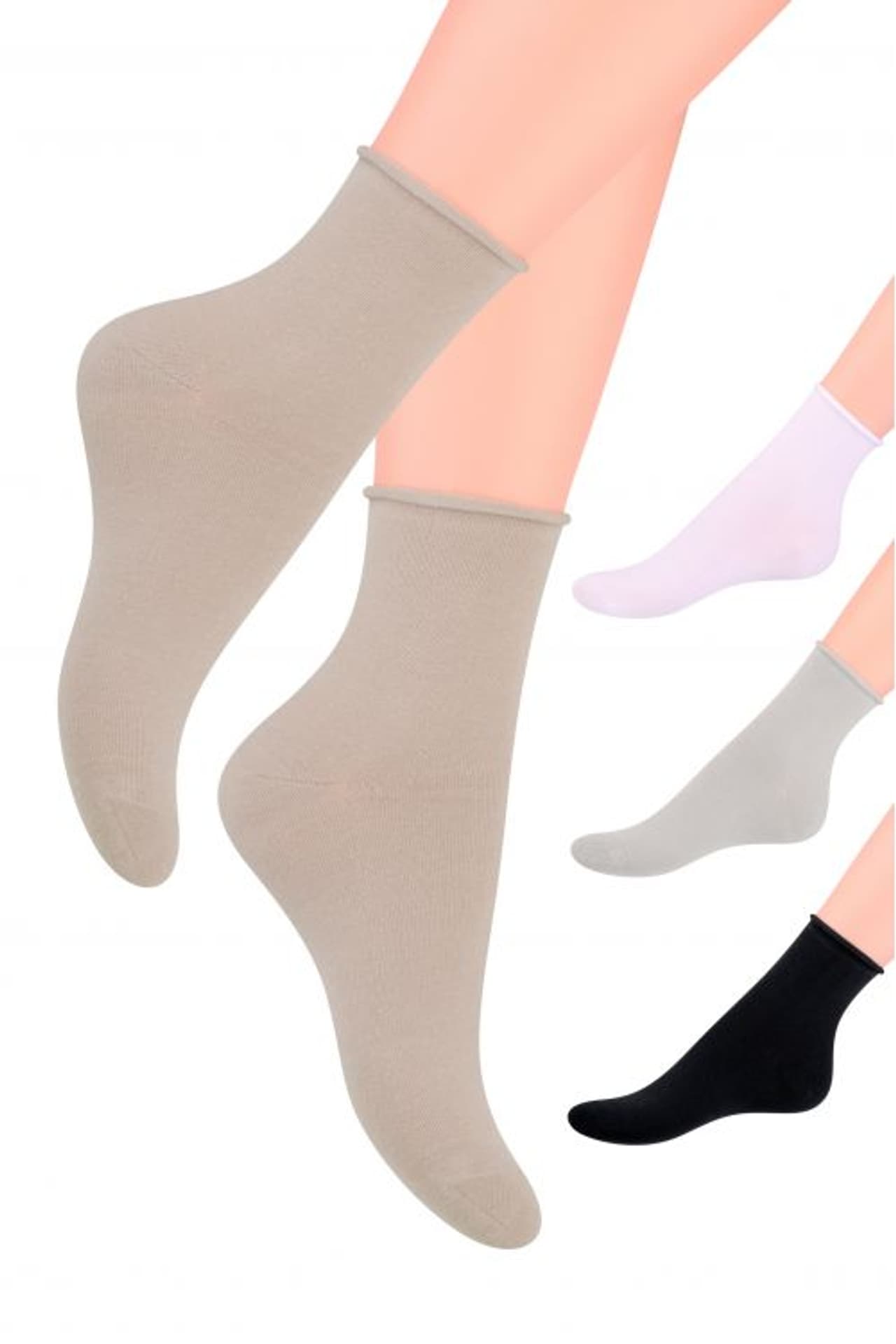 

SKARPETY STEVEN 125 BAMBUS DAMSKI (kolor brudny róż, rozmiar 38-40)