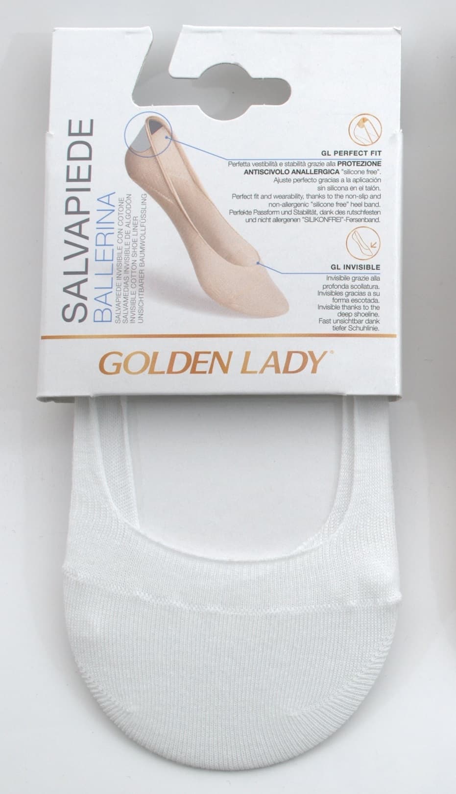 

STOPKI GOLDEN LADY BALLERINA 6P (kolor bianco, rozmiar M/L)