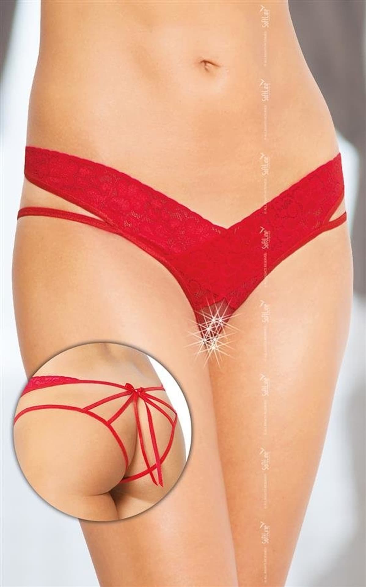 

Thongs 2438 czerwony (kolor czerwony, rozmiar S/M)