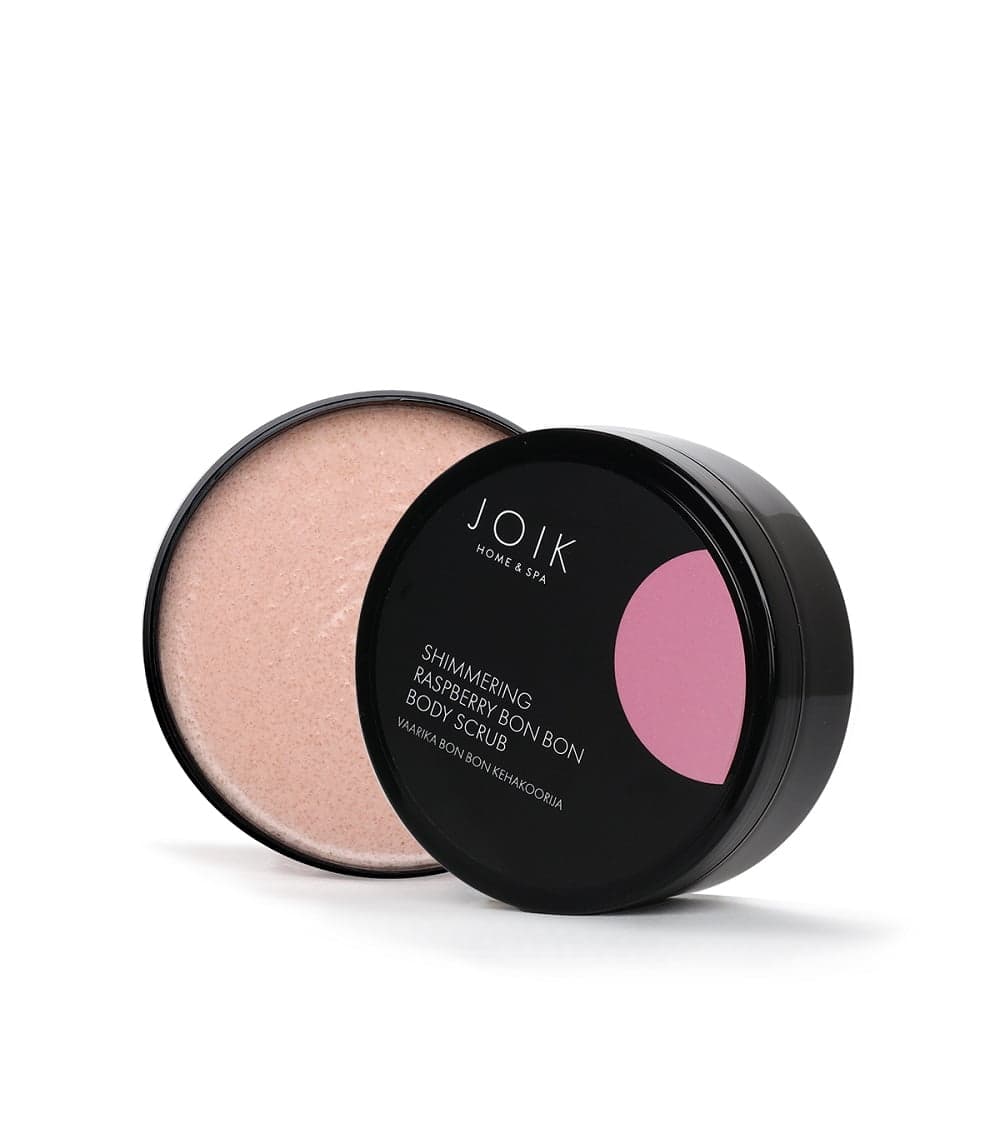 

Joik HomeSpa Shimmering Body Scrub rozświetlający peeling do ciała Malinowy Cukierek 210g