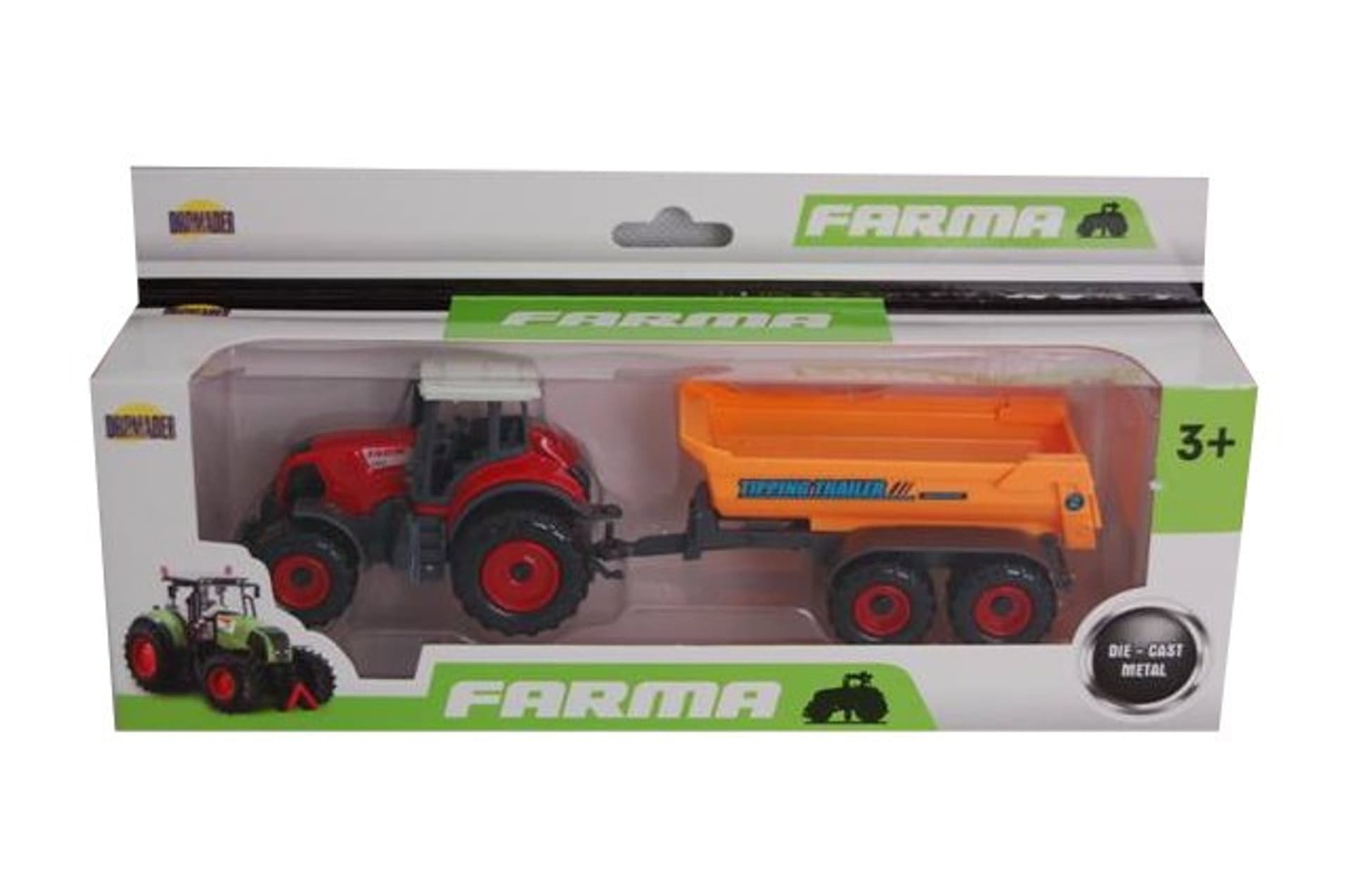 

Farma Traktor Metal z przyczepą