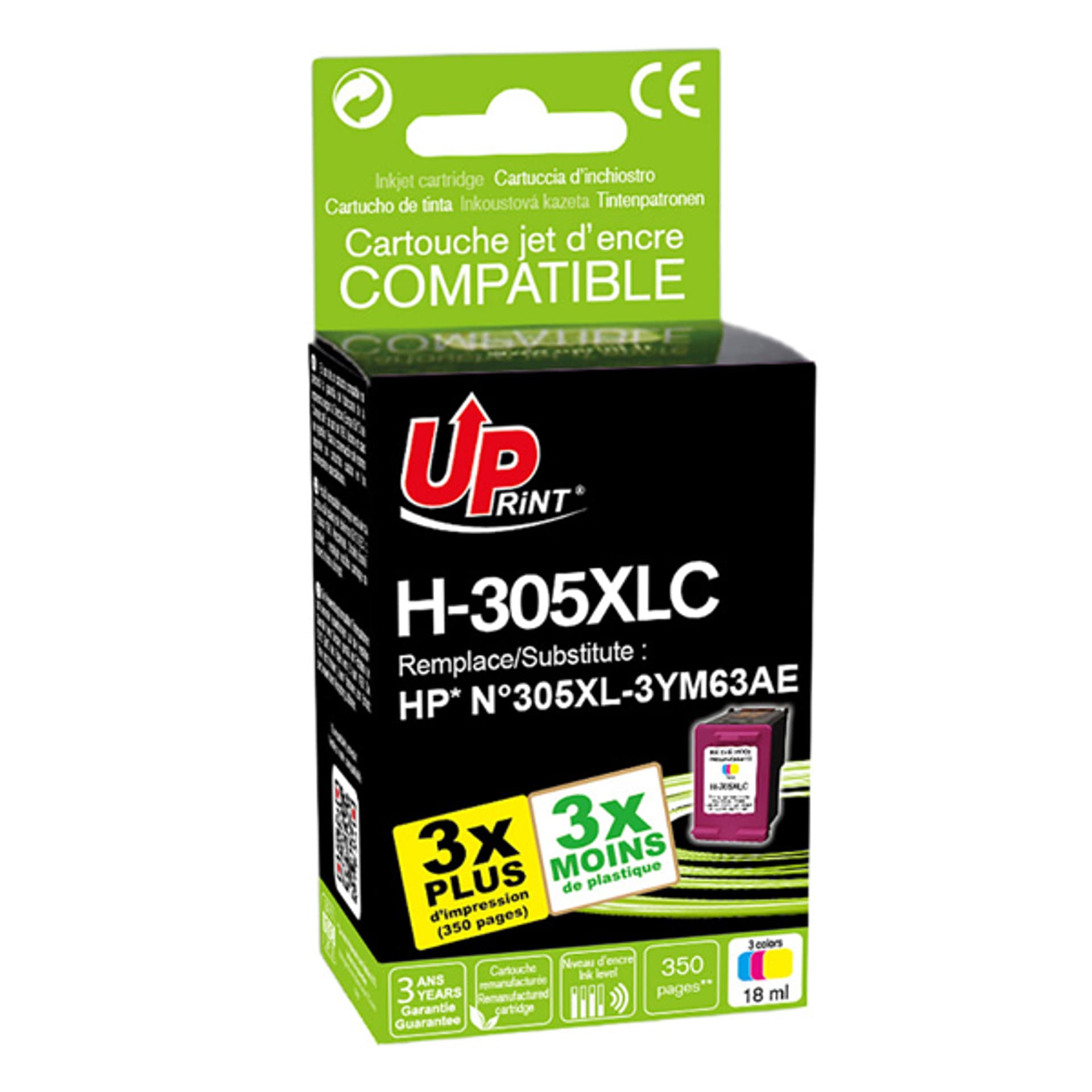 

UPrint kompatybilny ink / tusz z 3YM63AE, HP 305XL, Tri-colour, 350s, H-305XLCL, High yield, HP DeskJet 2300, 2710, 2720, Plus 410