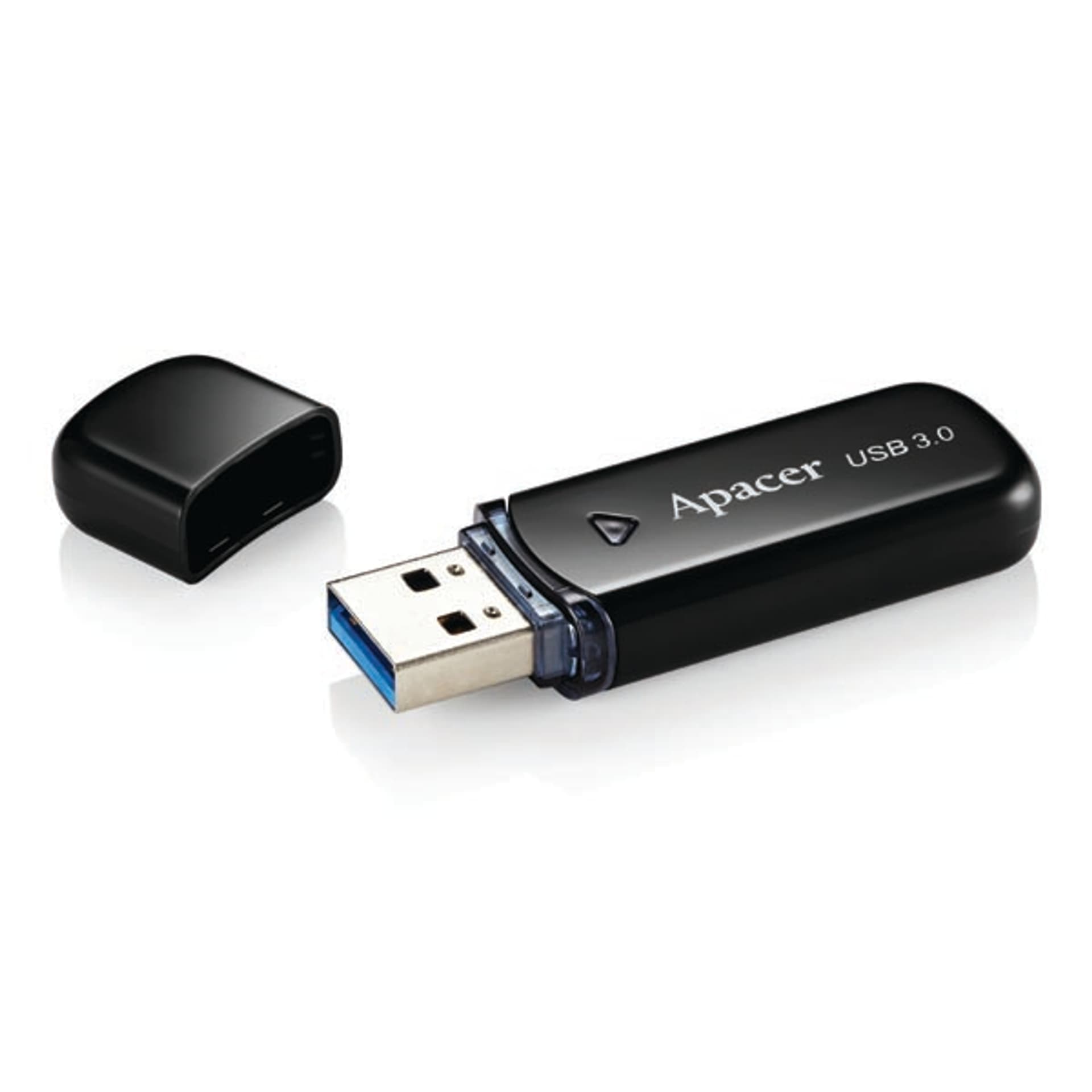 

Apacer USB flash disk, USB 3.0, 64GB, AH355, czarny, AP64GAH355B-1, USB A, z osłoną