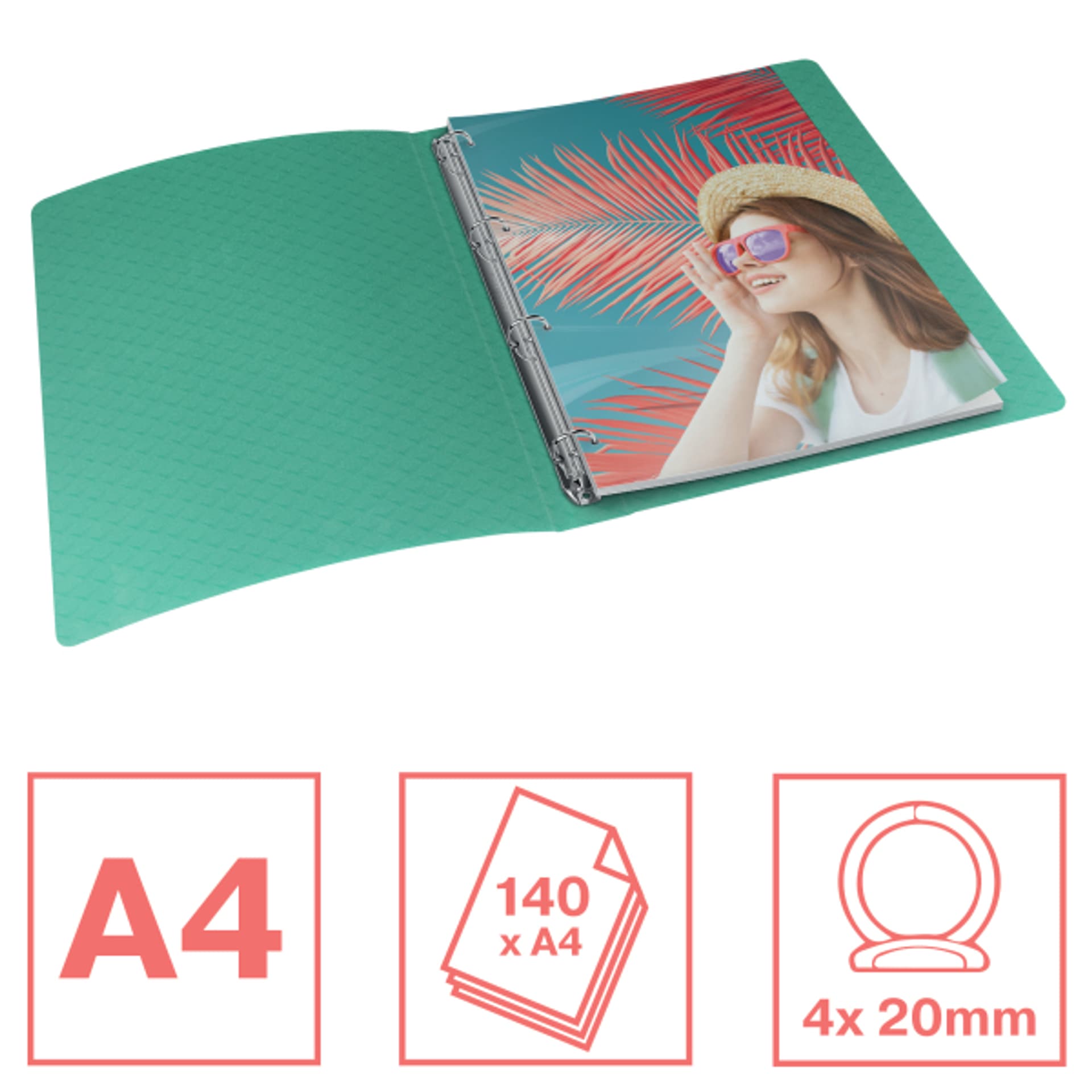 

Segregator ringowy Esselte Colour`Breeze 4 RR 25 mm zielony 626248