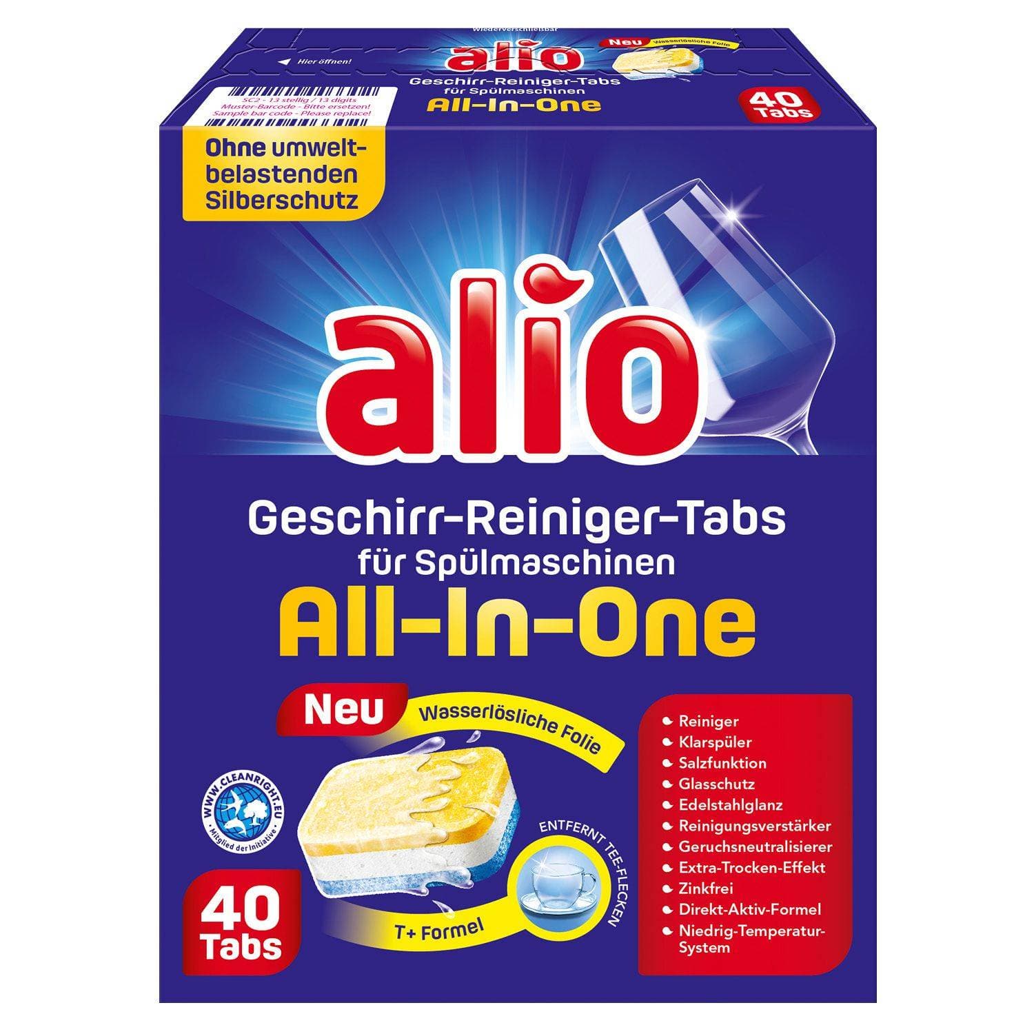 

Alio all in one Tabletki do Zmywarki 40 szt.