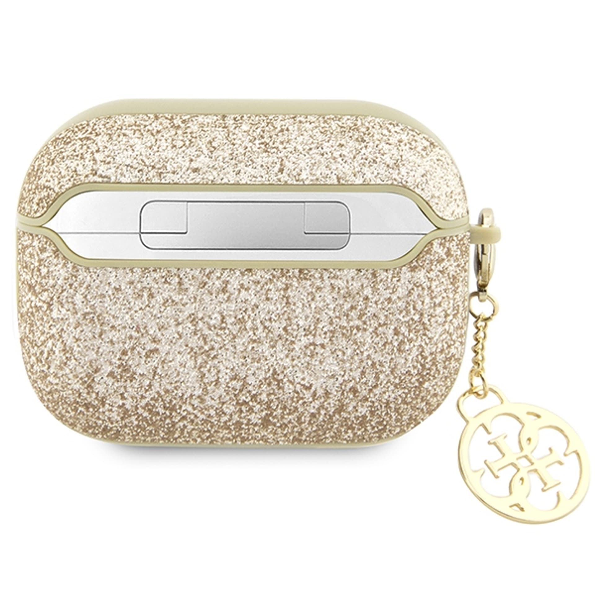 

Guess GUAP2GLGSHD AirPods Pro 2 cover złoty/gold Glitter Flake 4G Charm