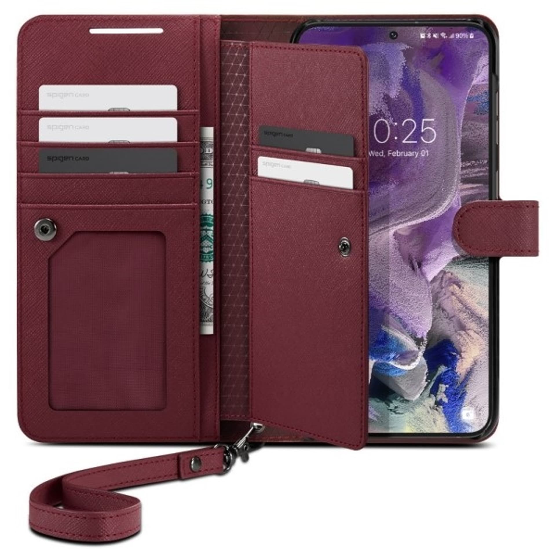 

Spigen Wallet "S" Plus Sam S23+ S916 burgundowy/burgundy ACS05678