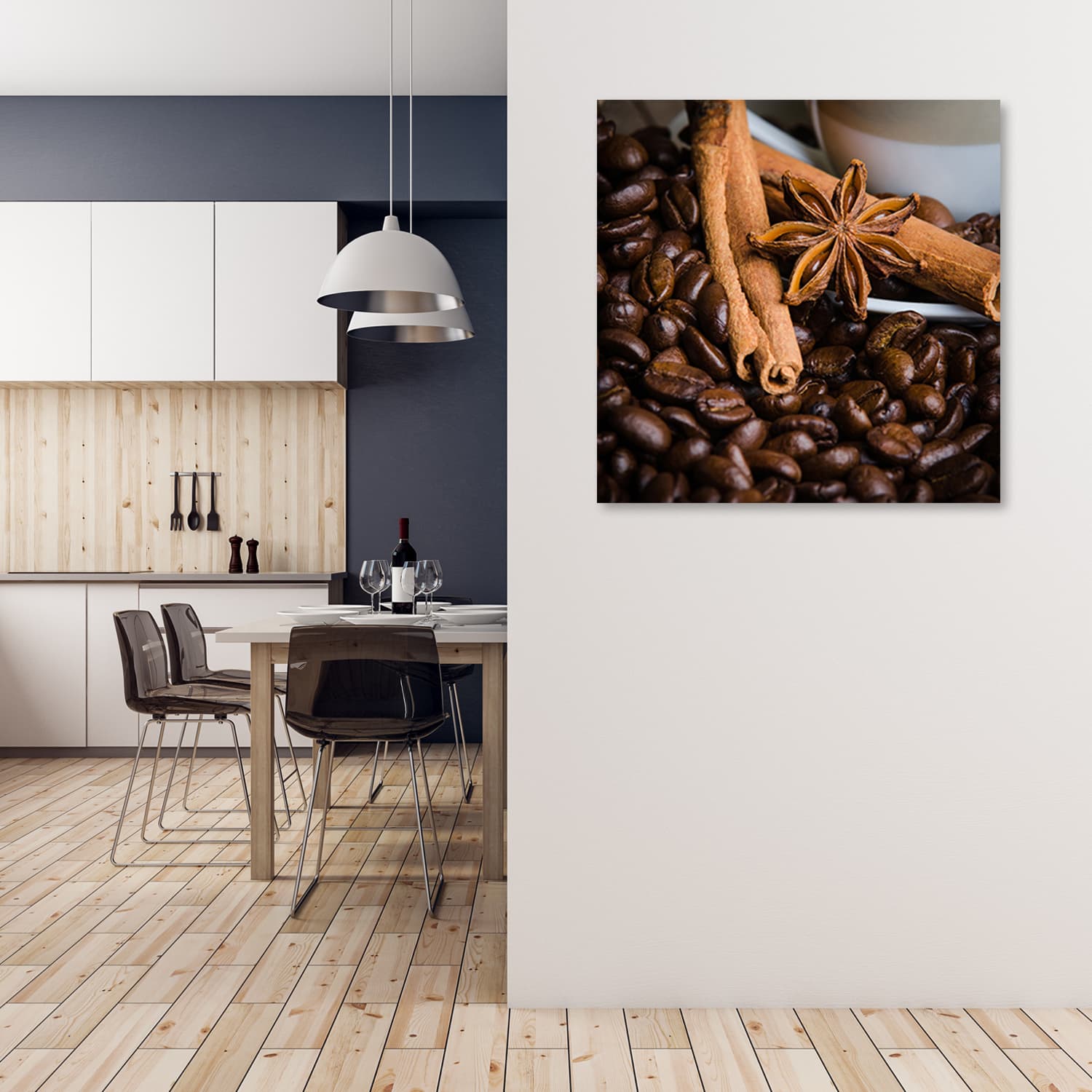 

Obraz na płótnie, Gwiazdka anyżu i kawa (Rozmiar 40x40)