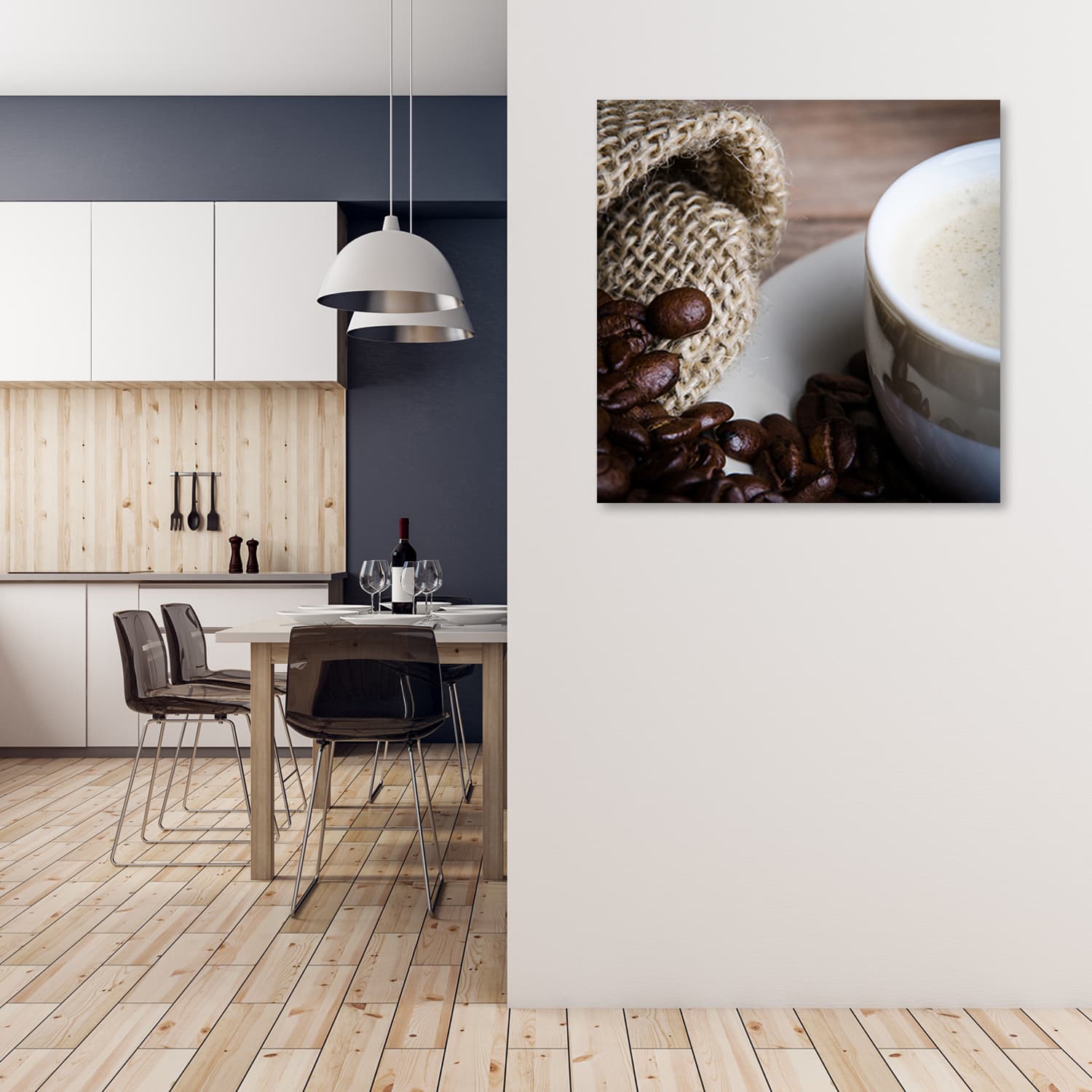 

Obraz Deco Panel, Ziarana kawy i filiżanka (Rozmiar 40x40)