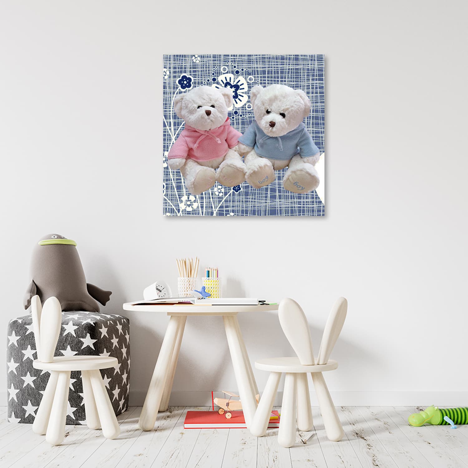 

Obraz Deco Panel, Dwa pluszowe misie (Rozmiar 60x60)
