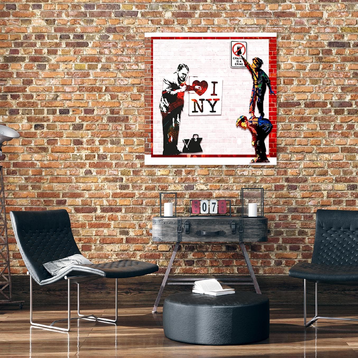 

Obraz na płótnie, Banksy I love New York (Rozmiar 50x50)