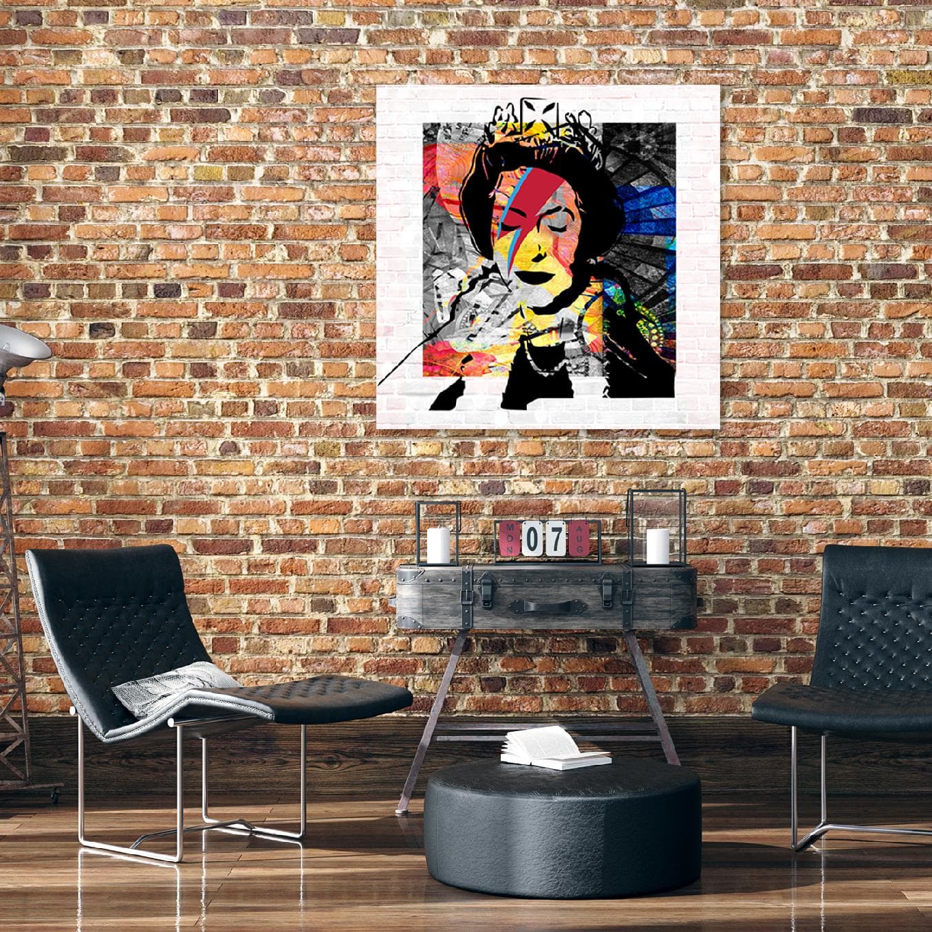 

Obraz na płótnie, Banksy Królowa Anglii (Rozmiar 40x40)