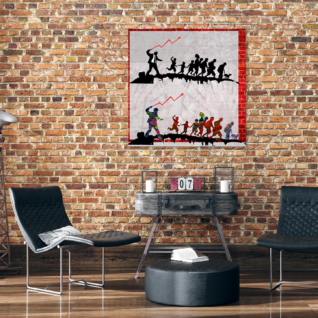 

Obraz na płótnie, Banksy The Whip Street art (Rozmiar 60x60)