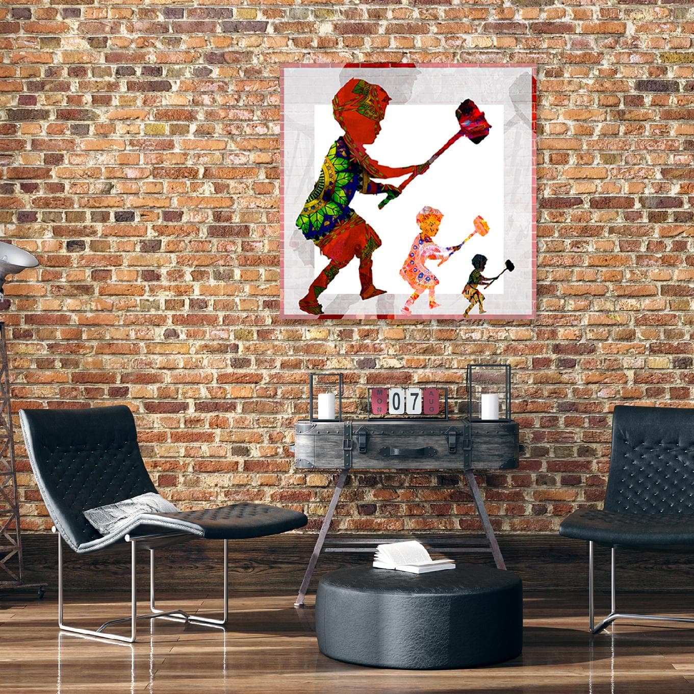 

Obraz na płótnie, Banksy Chłopiec z młotem (Rozmiar 60x60)