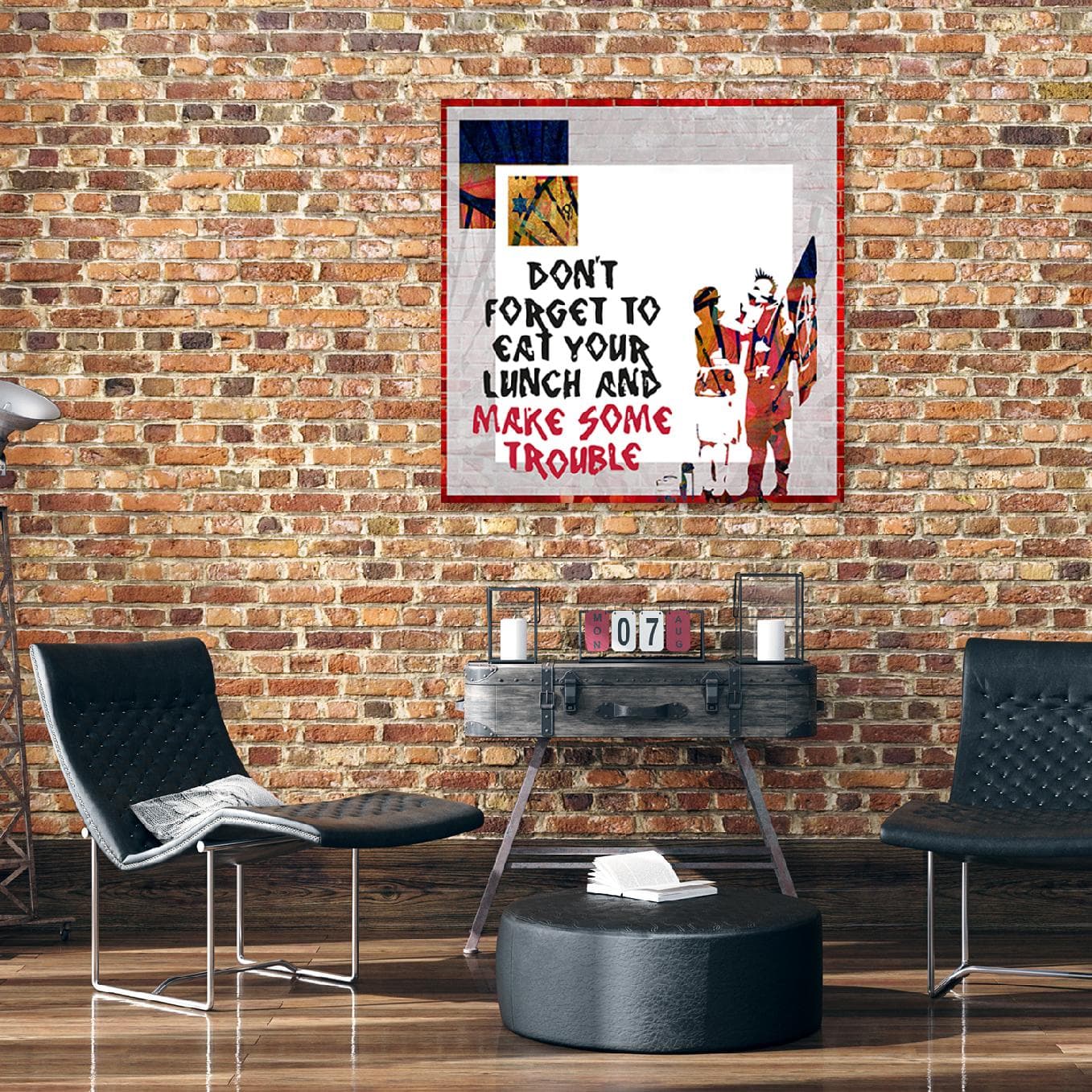 

Obraz Deco Panel, Banksy Syn punk i mama (Rozmiar 40x40)