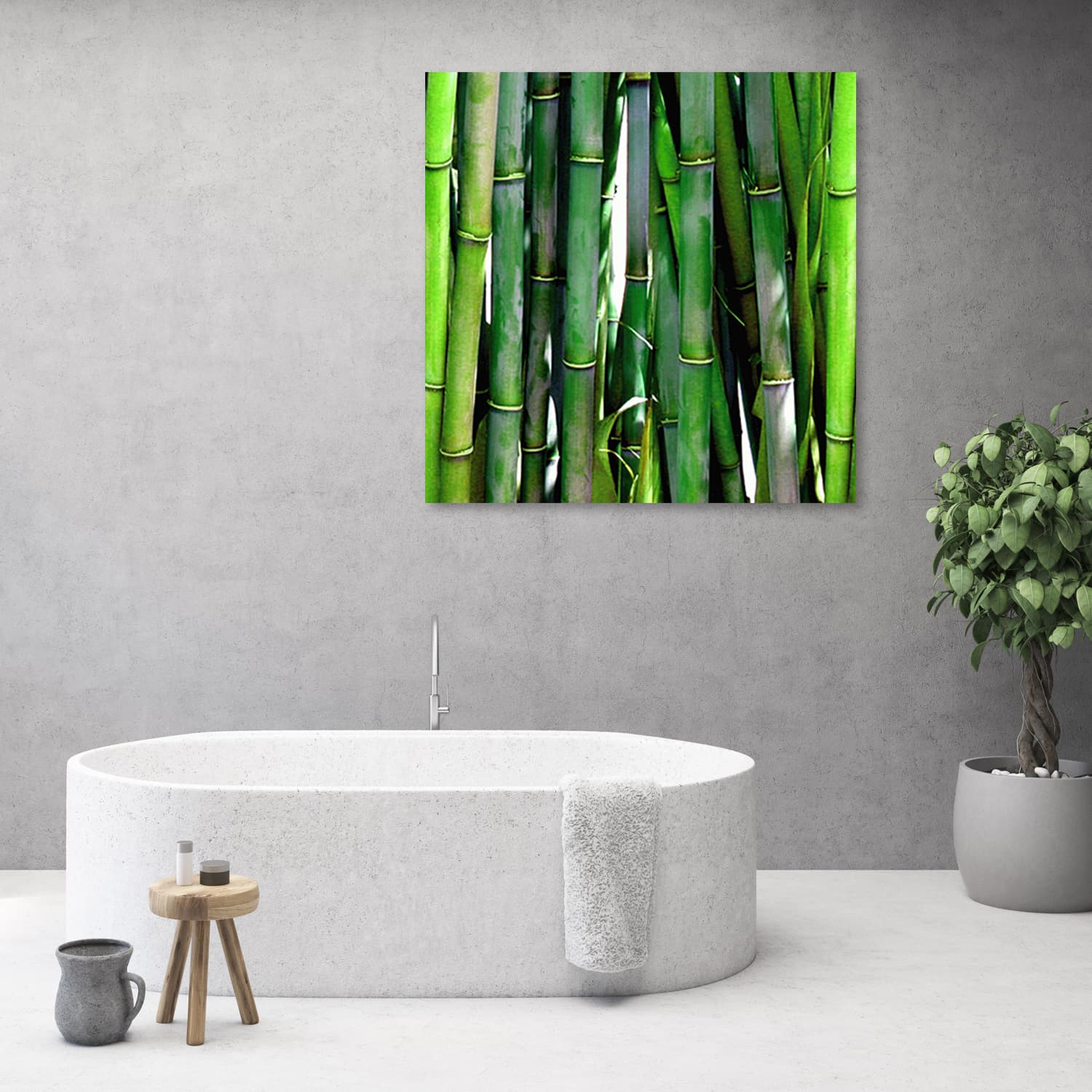 

Obraz na płótnie, Zielone bambusy do biura (Rozmiar 40x40)