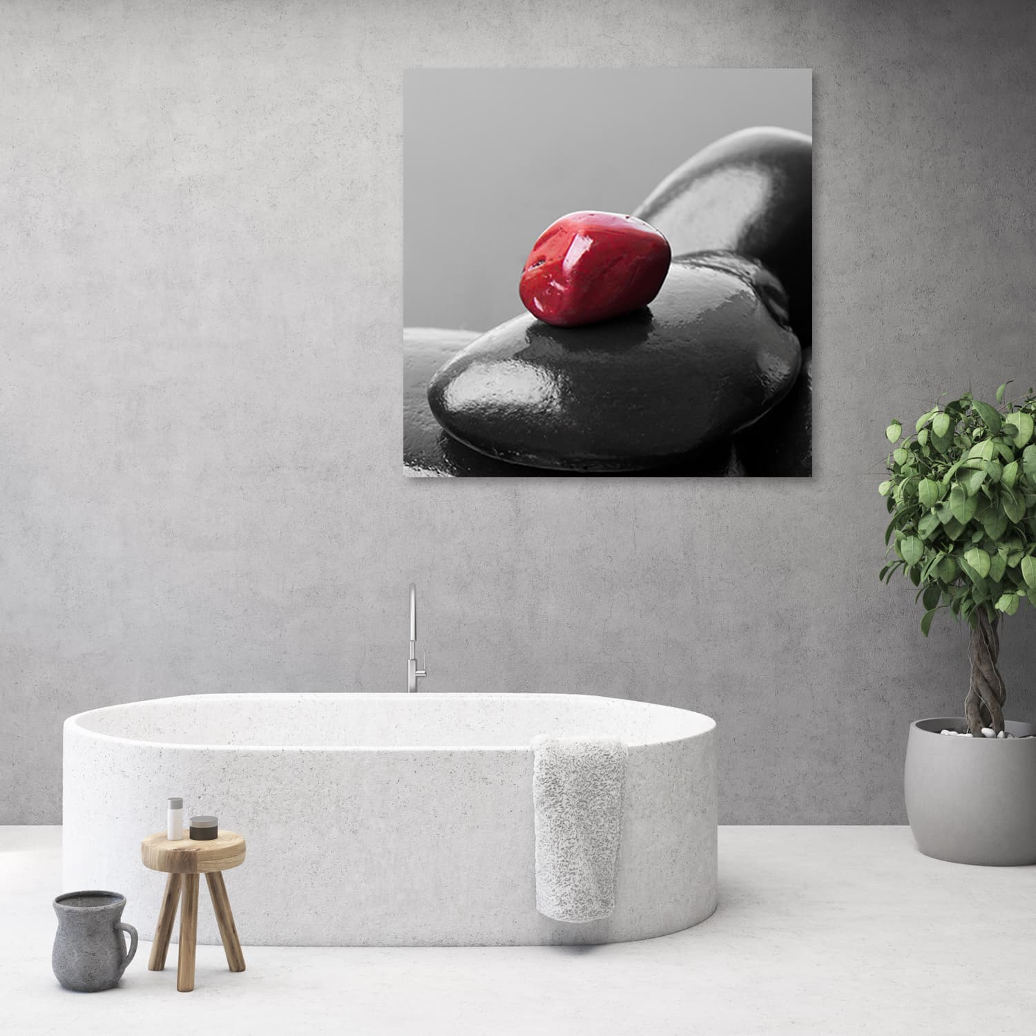 

Obraz na płótnie, Czerwony kamień zen spa (Rozmiar 40x40)