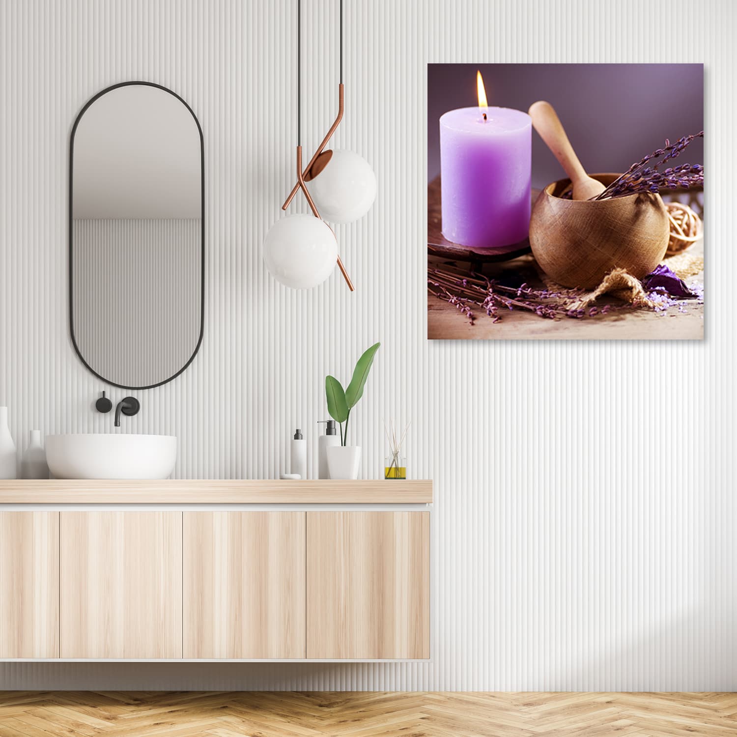 

Obraz Deco Panel, Świeca Lawenda spa (Rozmiar 40x40)