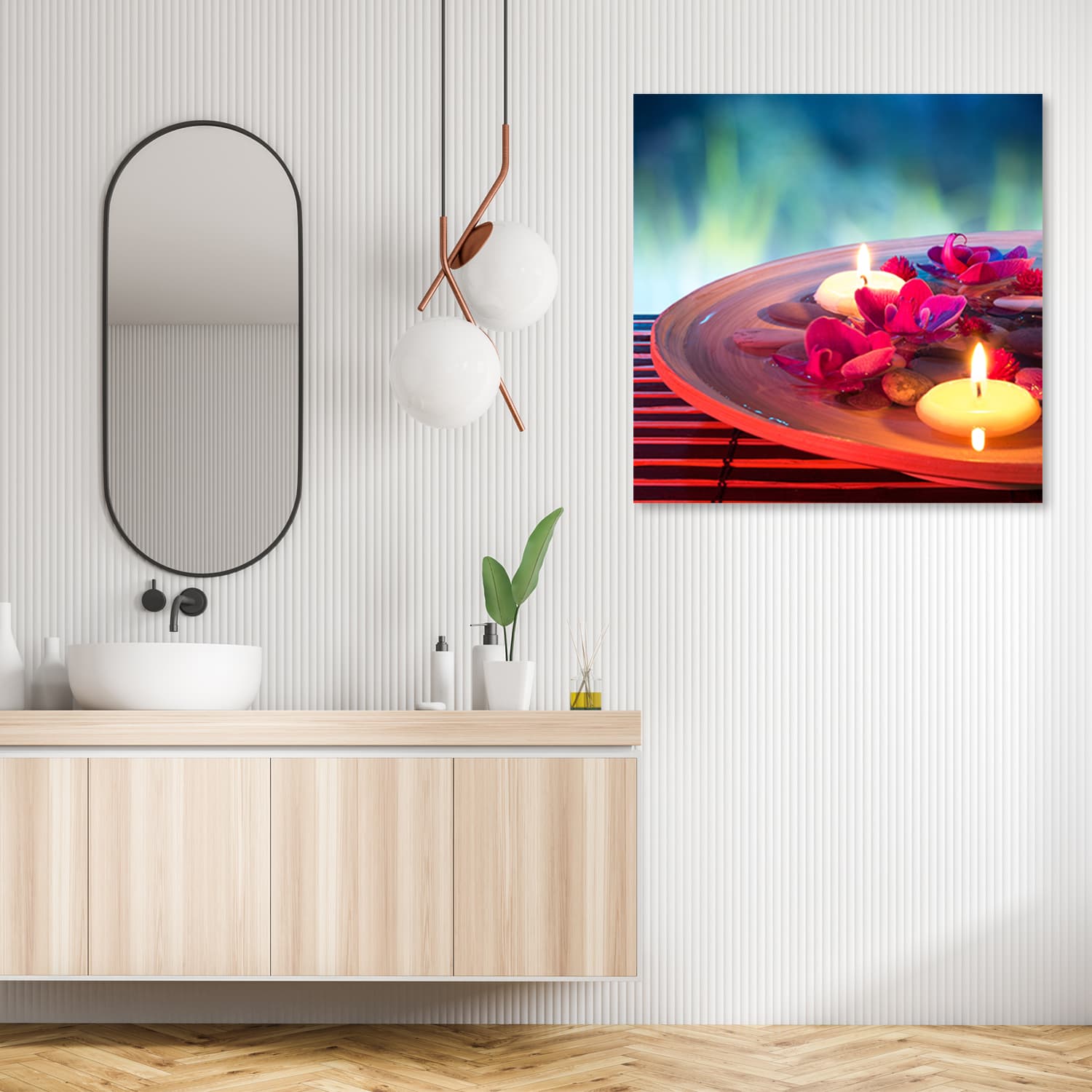 

Obraz Deco Panel, Pływające kwiaty i kamienie zen (Rozmiar 60x60)
