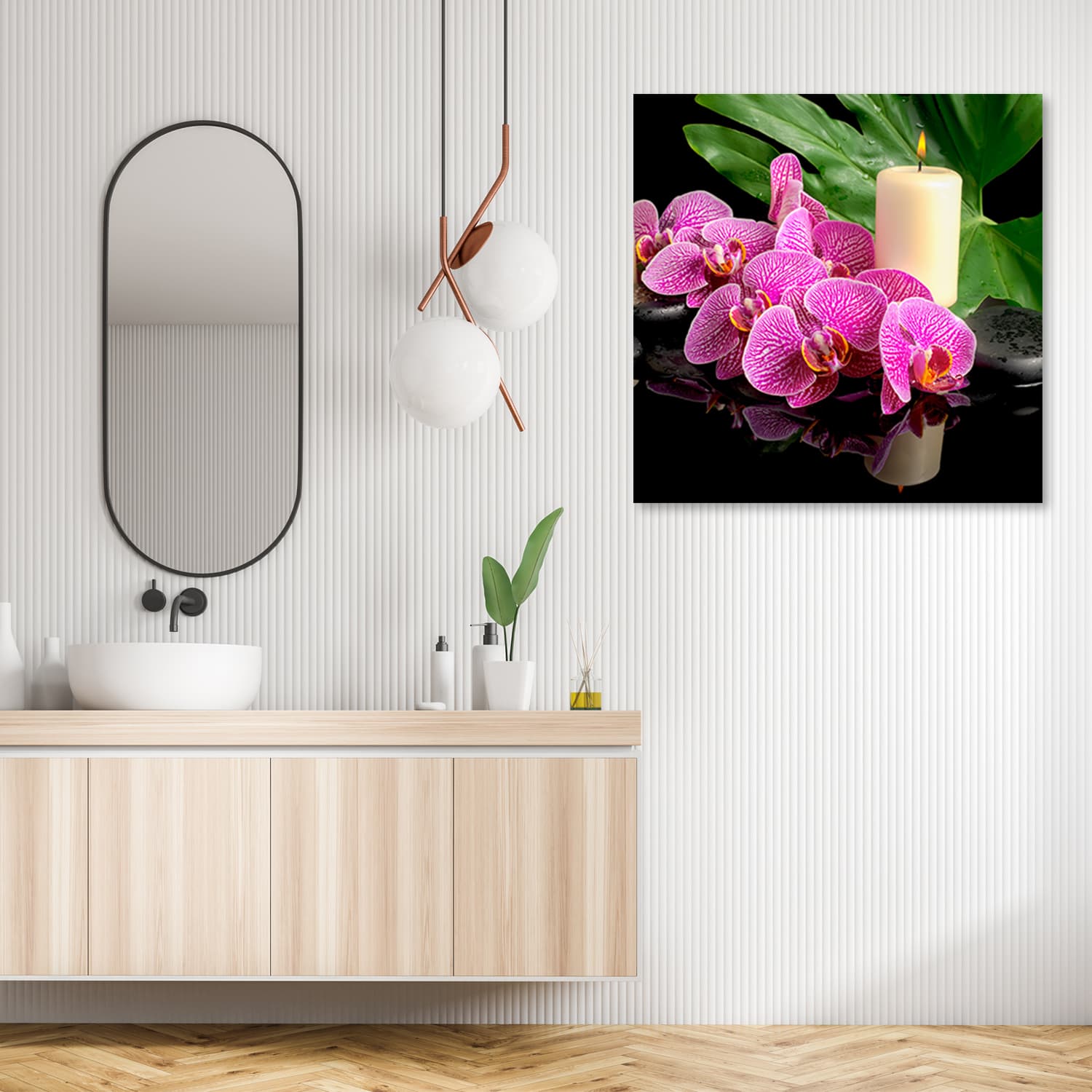 

Obraz na płótnie, Różowy Storczyk Świeczki (Rozmiar 30x30)