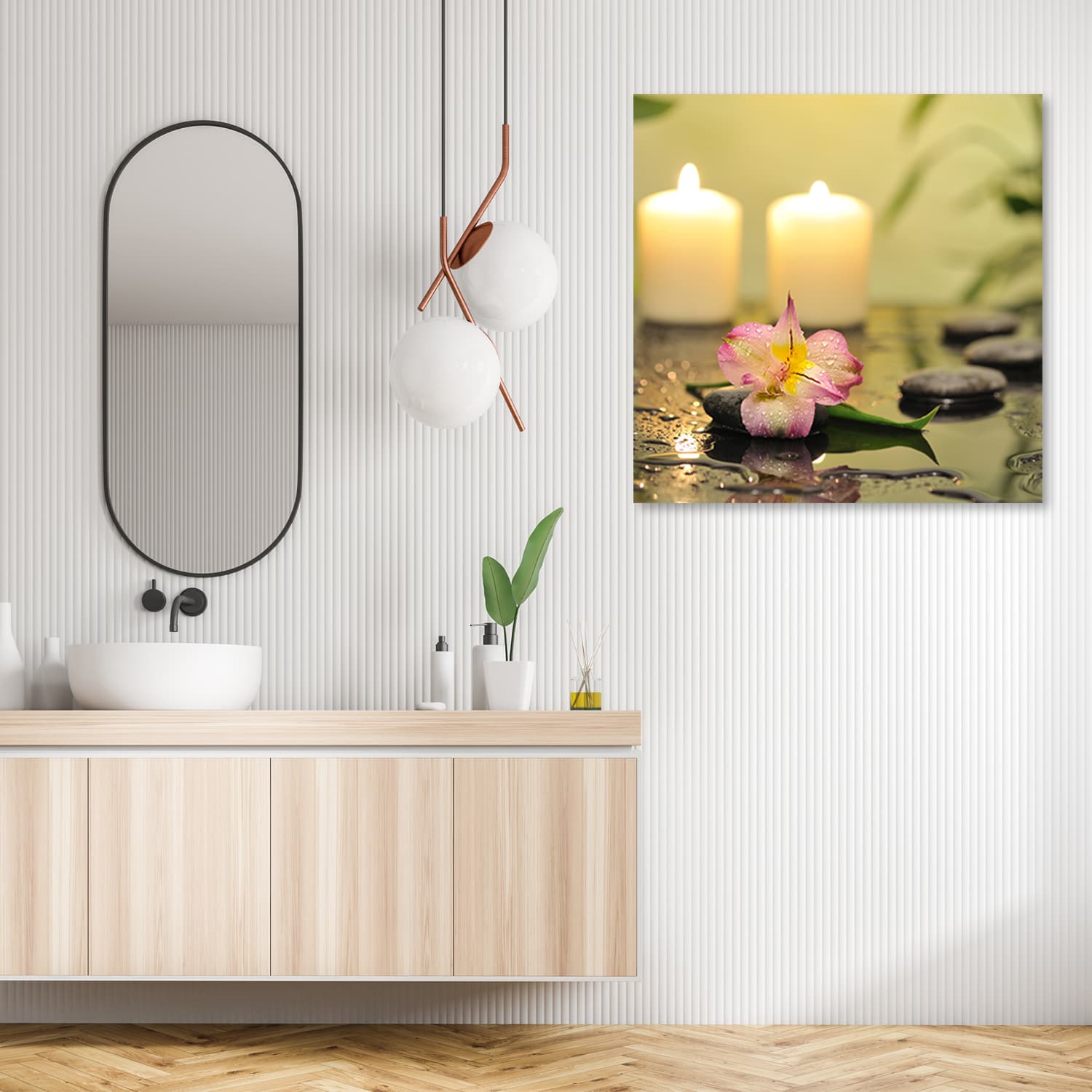 

Obraz Deco Panel, Świece i orchidea zen (Rozmiar 50x50)