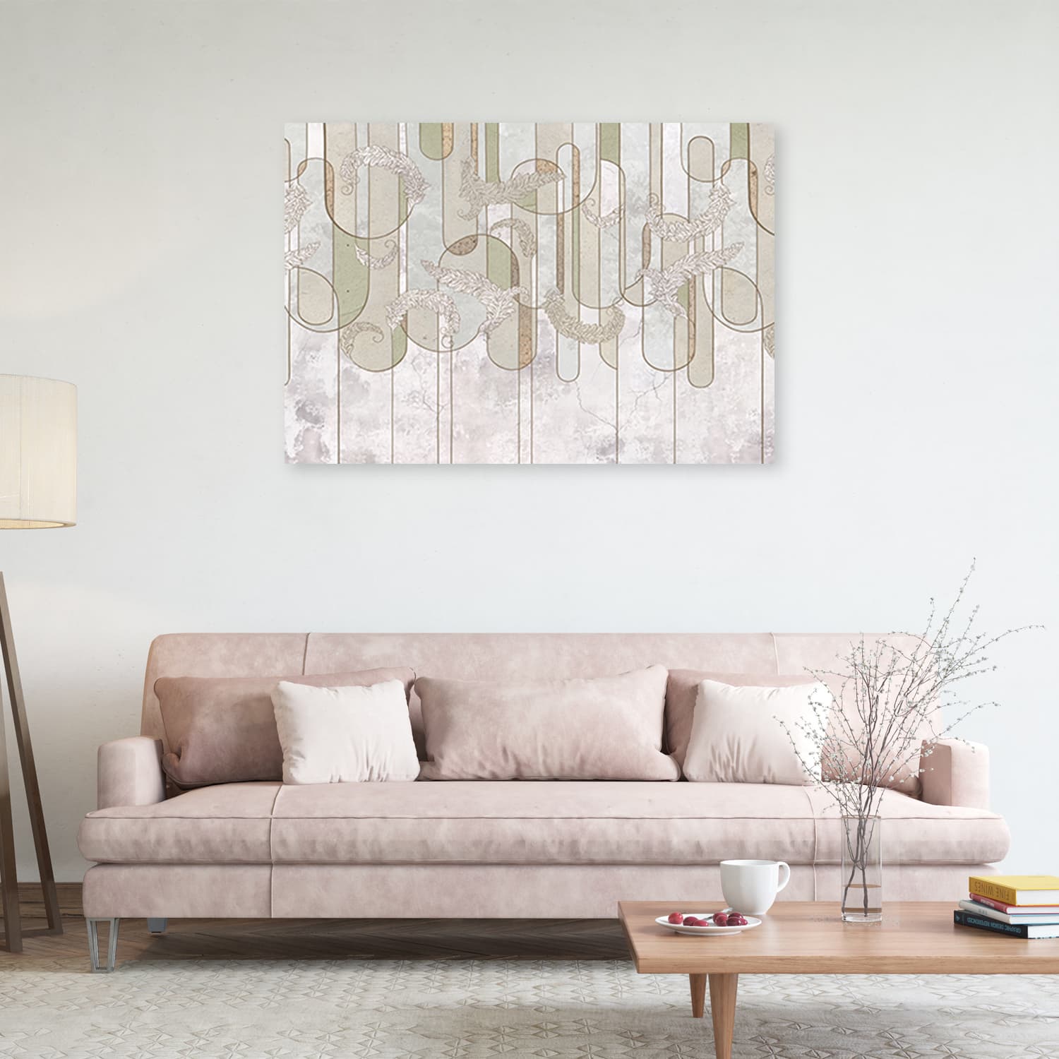 

Obraz na płótnie, Skandynawska minimalistyczna abstrakcja w beżu (Rozmiar 90x60)