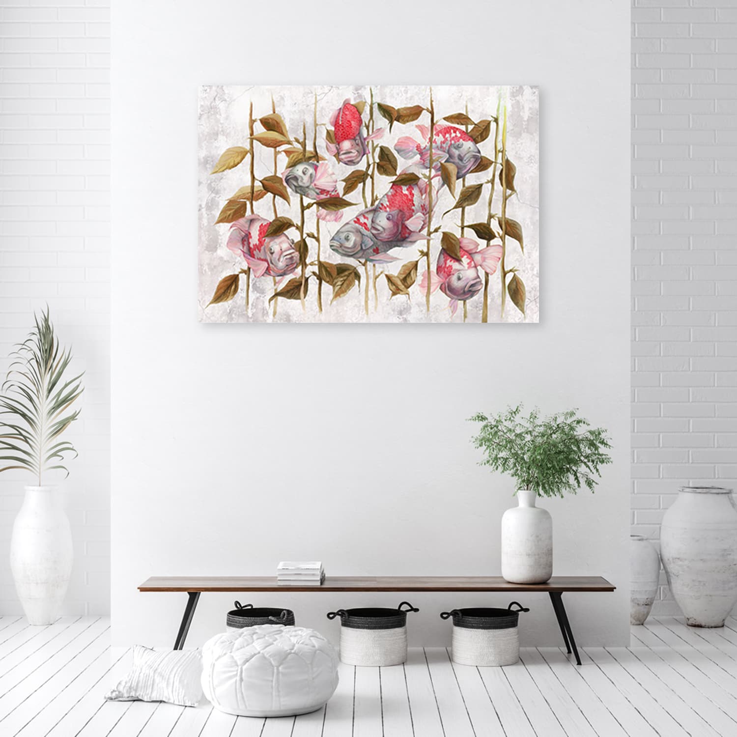 

Obraz na płótnie, Czerwone ryby Koi (Rozmiar 60x40)
