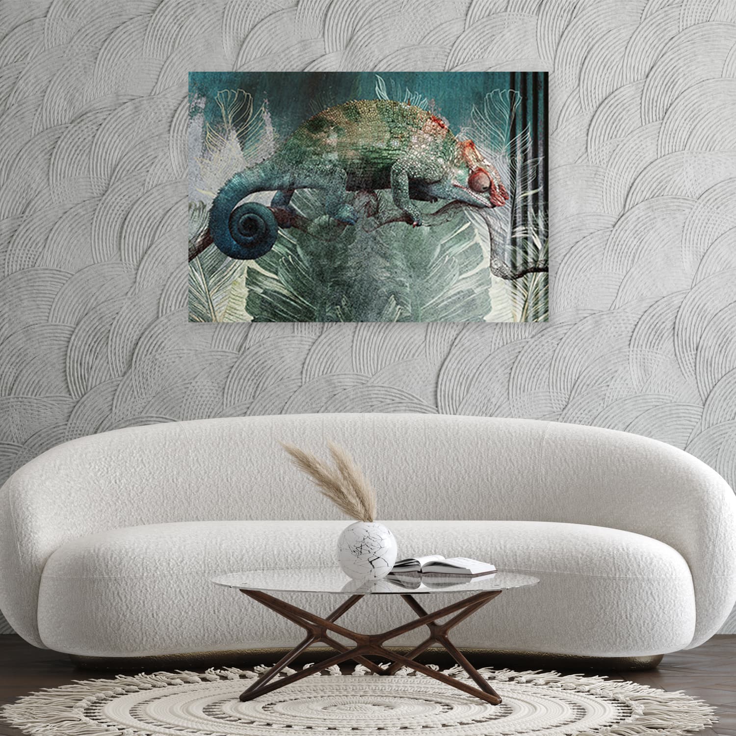 

Obraz Deco Panel, Kameleon w dżungli (Rozmiar 90x60)