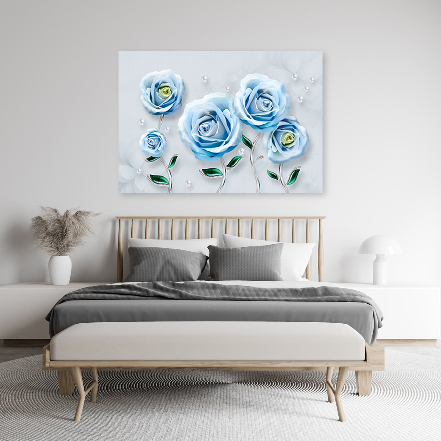 

Obraz Deco Panel, Niebieskie róże 3D (Rozmiar 120x80)
