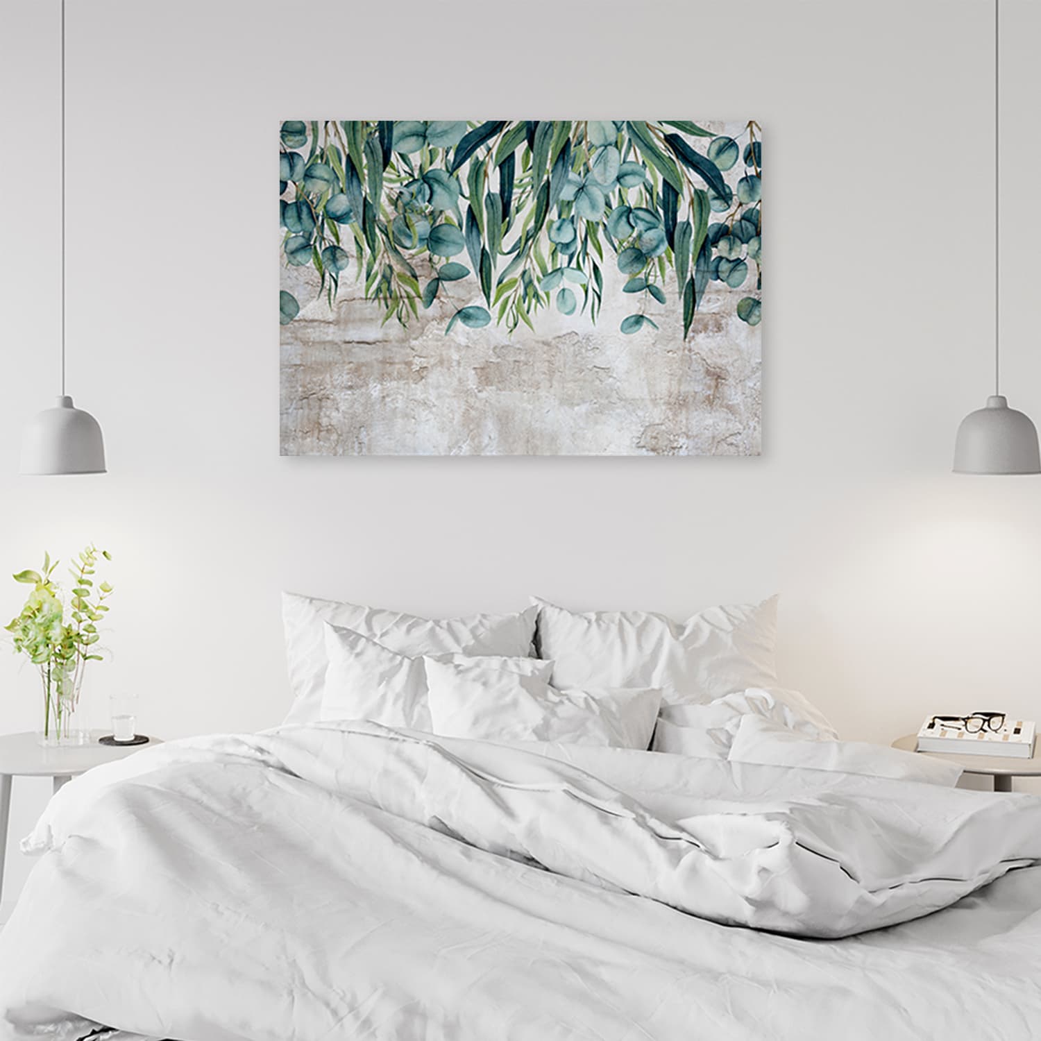 

Obraz Deco Panel, Zielone liście na betonowym tle (Rozmiar 90x60)