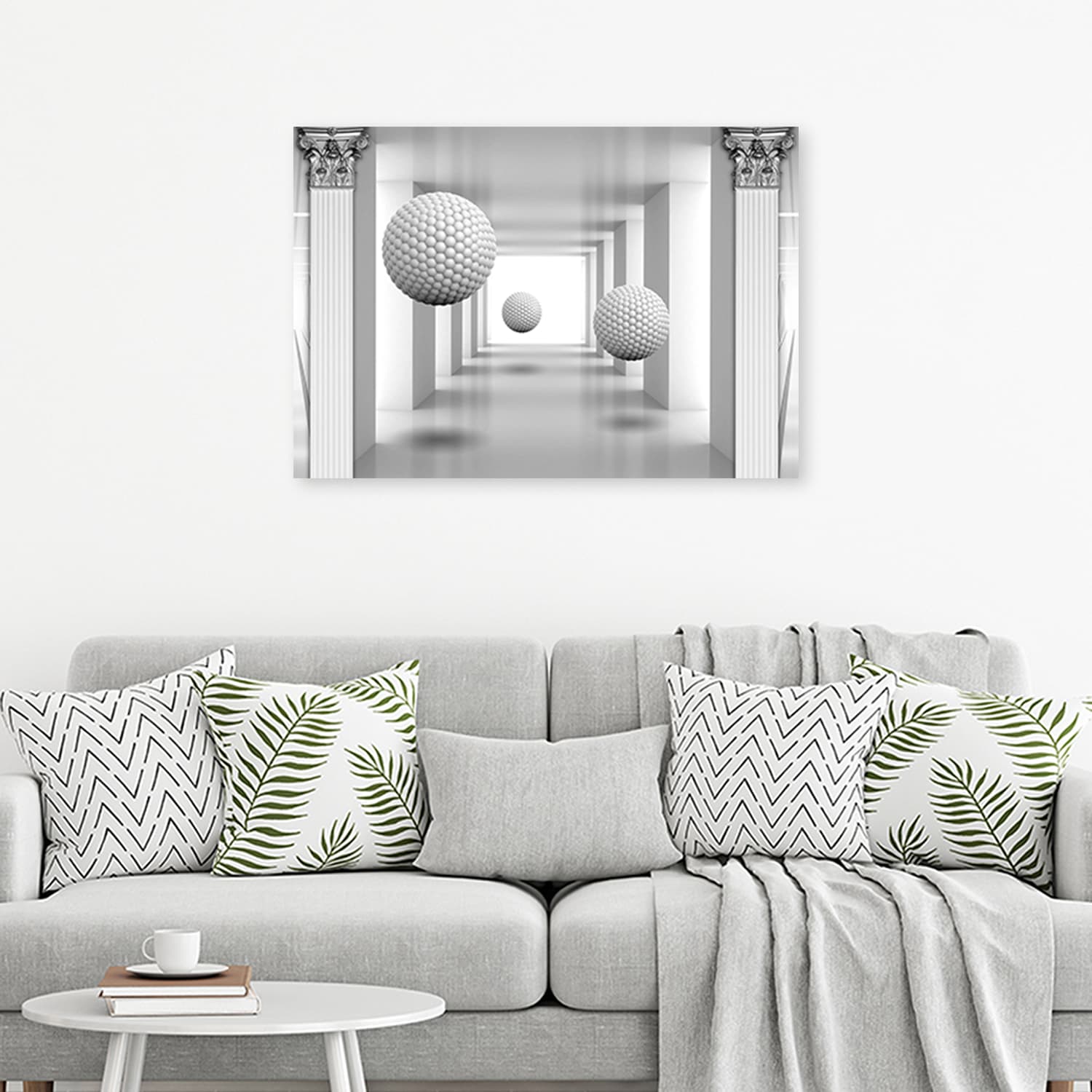 

Obraz na płótnie, Kule w tunelu geometria 3D (Rozmiar 100x70)