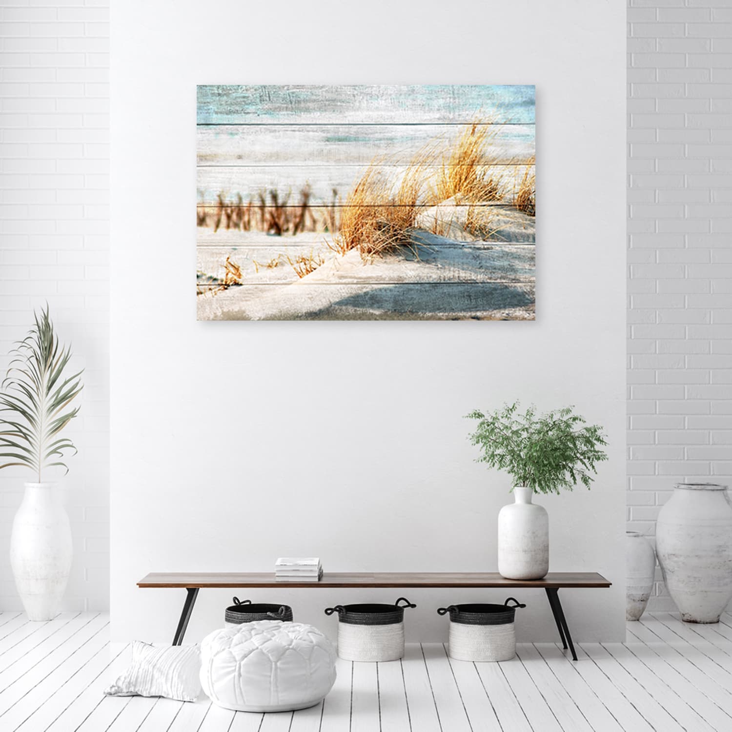 

Obraz Deco Panel, Plaża wydmy na drewnie (Rozmiar 60x40)