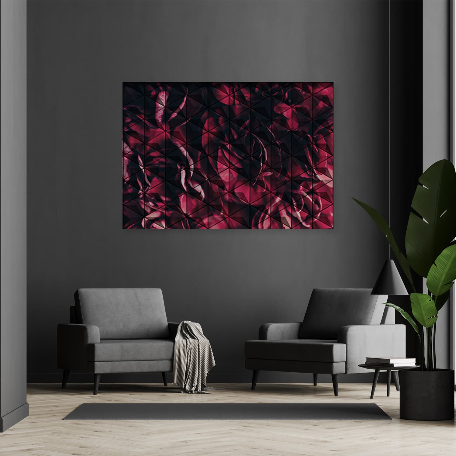 

Obraz Deco Panel, Czerwona abstrakcja geometryczna (Rozmiar 90x60)