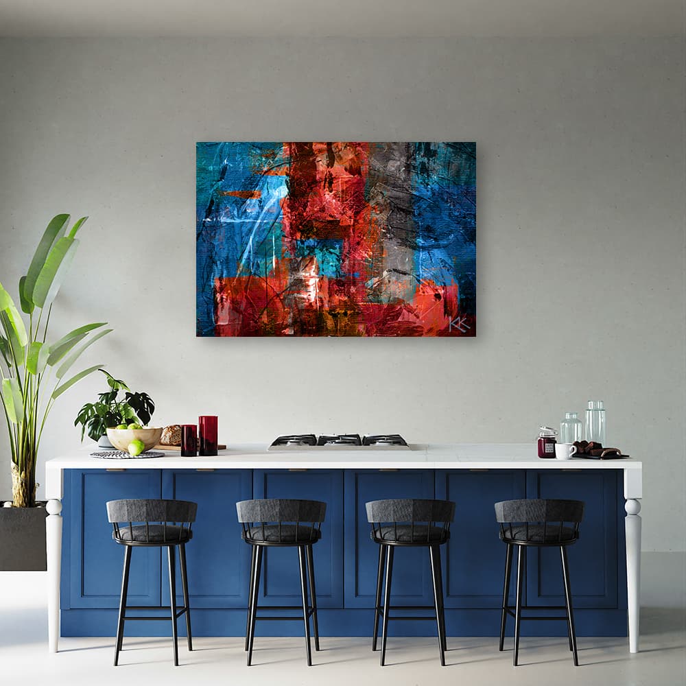 

Obraz Deco Panel, Czerwona abstrakcja ręcznie malowana (Rozmiar 90x60)