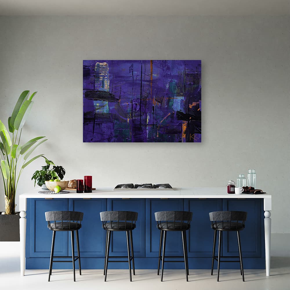 

Obraz Deco Panel, Fioletowa abstrakcja ręcznie malowana (Rozmiar 90x60)