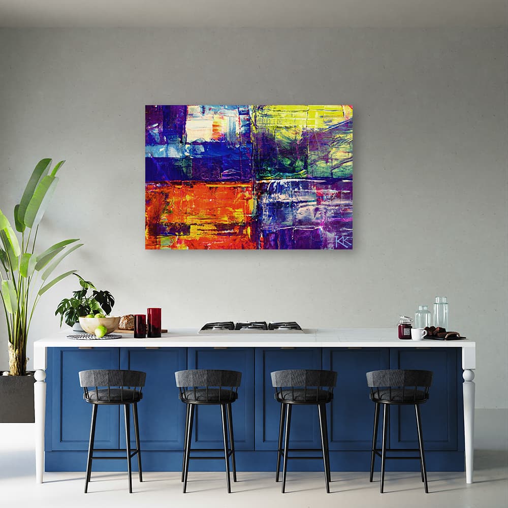 

Obraz Deco Panel, Kolorowa abstrakcja ręcznie malowana (Rozmiar 120x80)