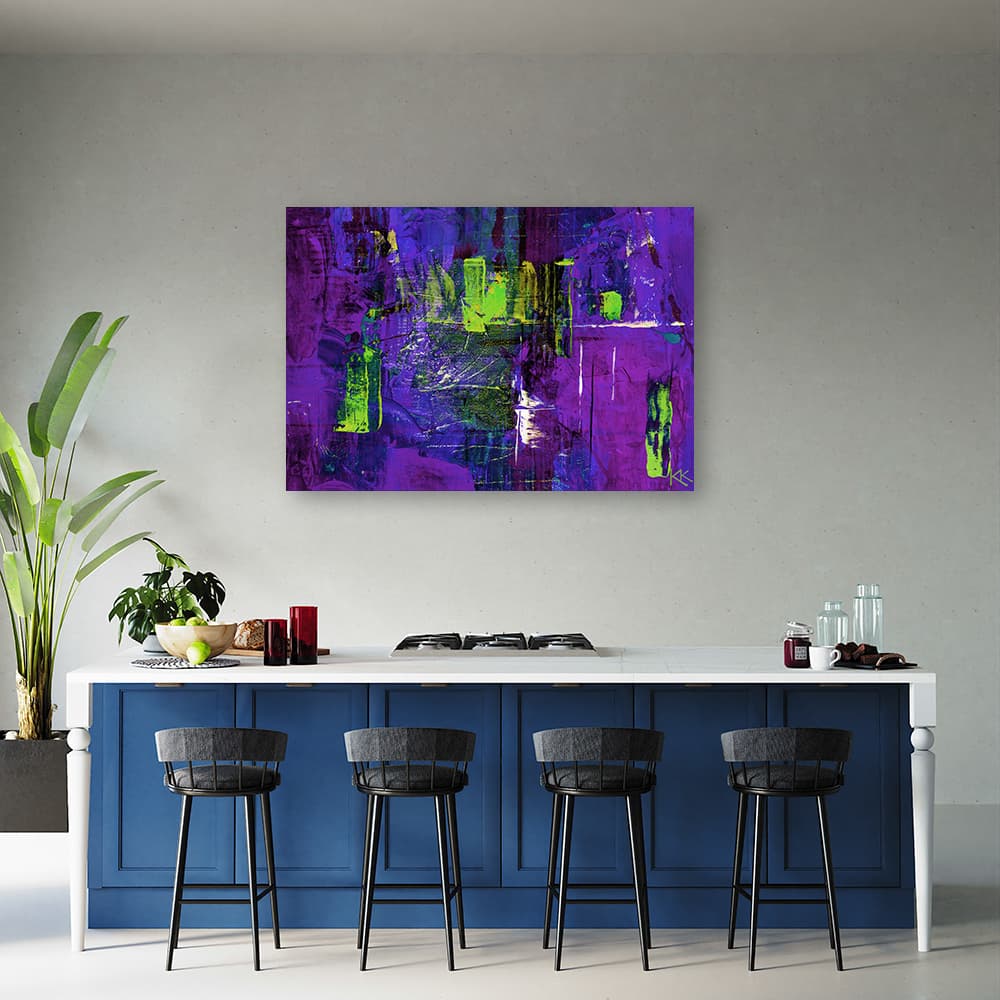 

Obraz Deco Panel, Fioletowa abstrakcja ręcznie malowana (Rozmiar 90x60)