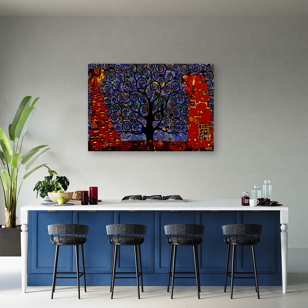 

Obraz Deco Panel, Niebieskie drzewo życia abstrakcja (Rozmiar 120x80)