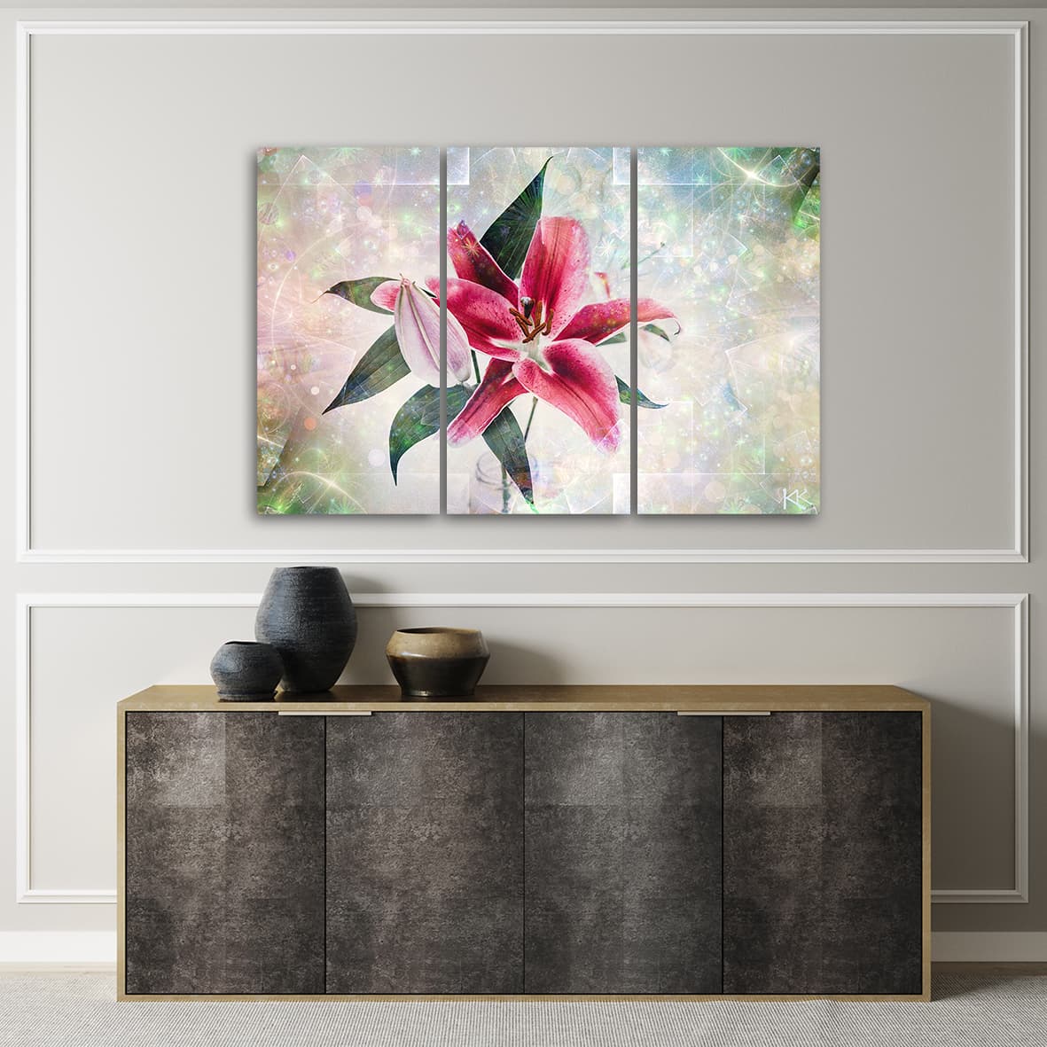 

Obraz trzyczęściowy Deco Panel, Różowa lilia (Rozmiar 90x60)
