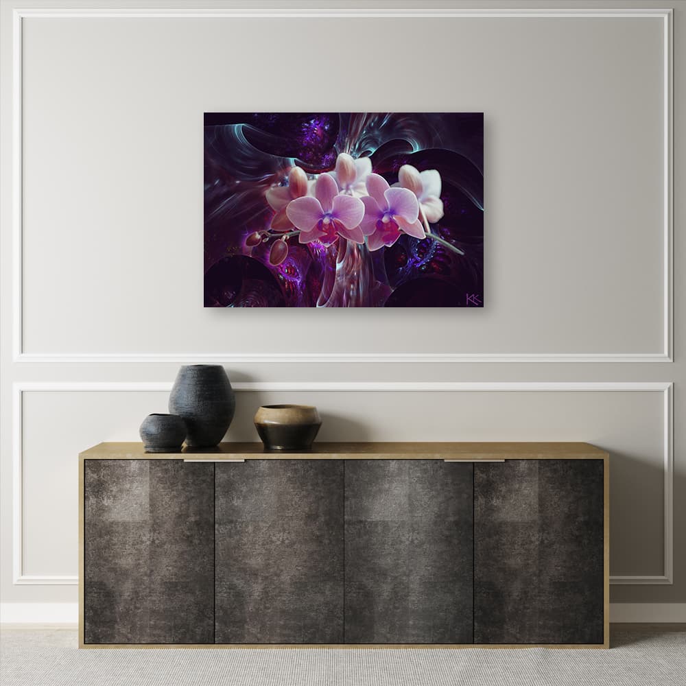 

Obraz Deco Panel, Biała orchidea na ciemnym tle (Rozmiar 100x70)