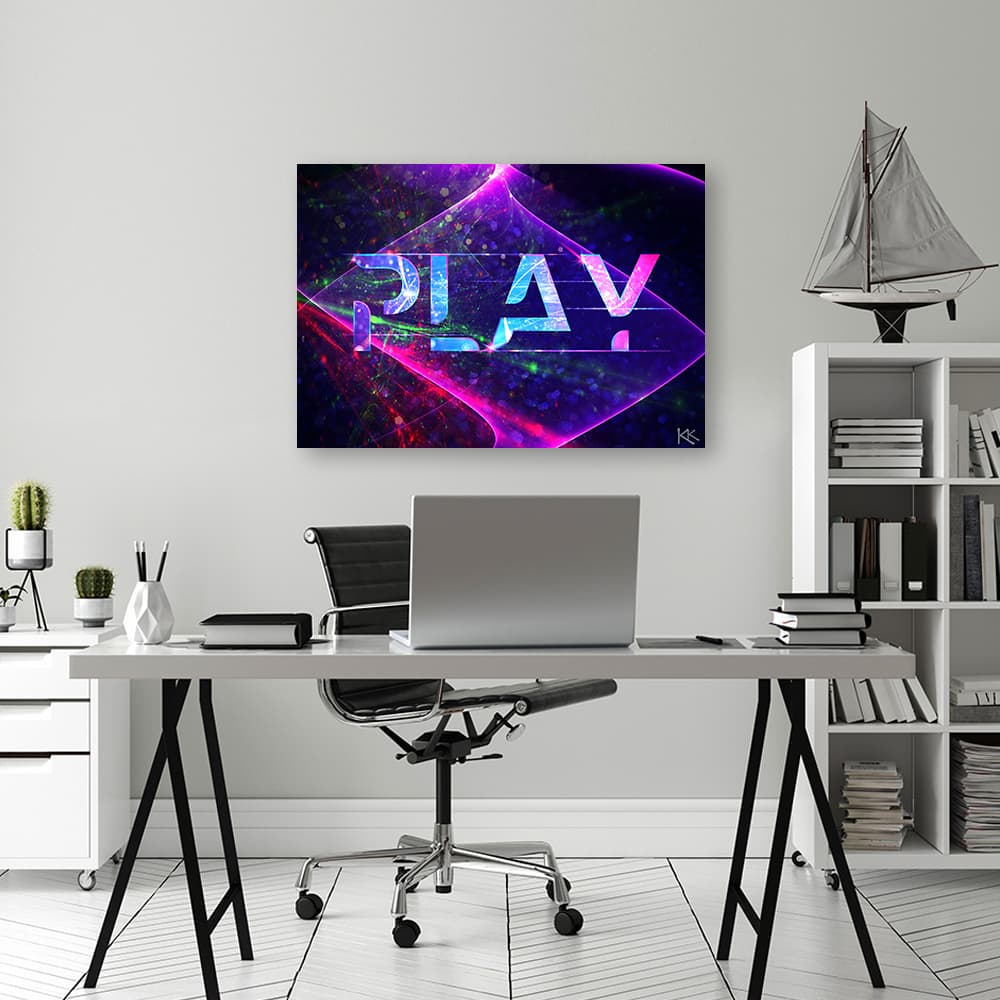 

Obraz na płótnie, Napis play abstrakcja (Rozmiar 120x80)