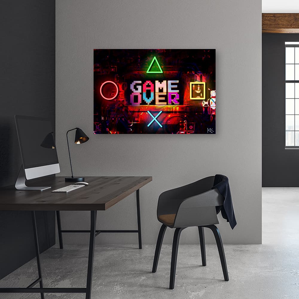 

Obraz na płótnie, Napis Game Over dla gracza (Rozmiar 60x40)